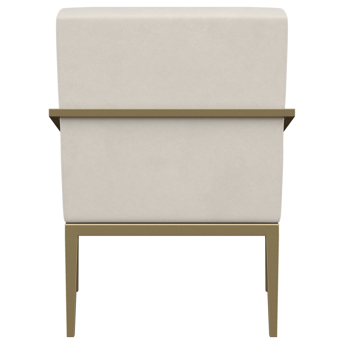 Lunara Upholstered Accent Chair Cream with Gold Metal Frame