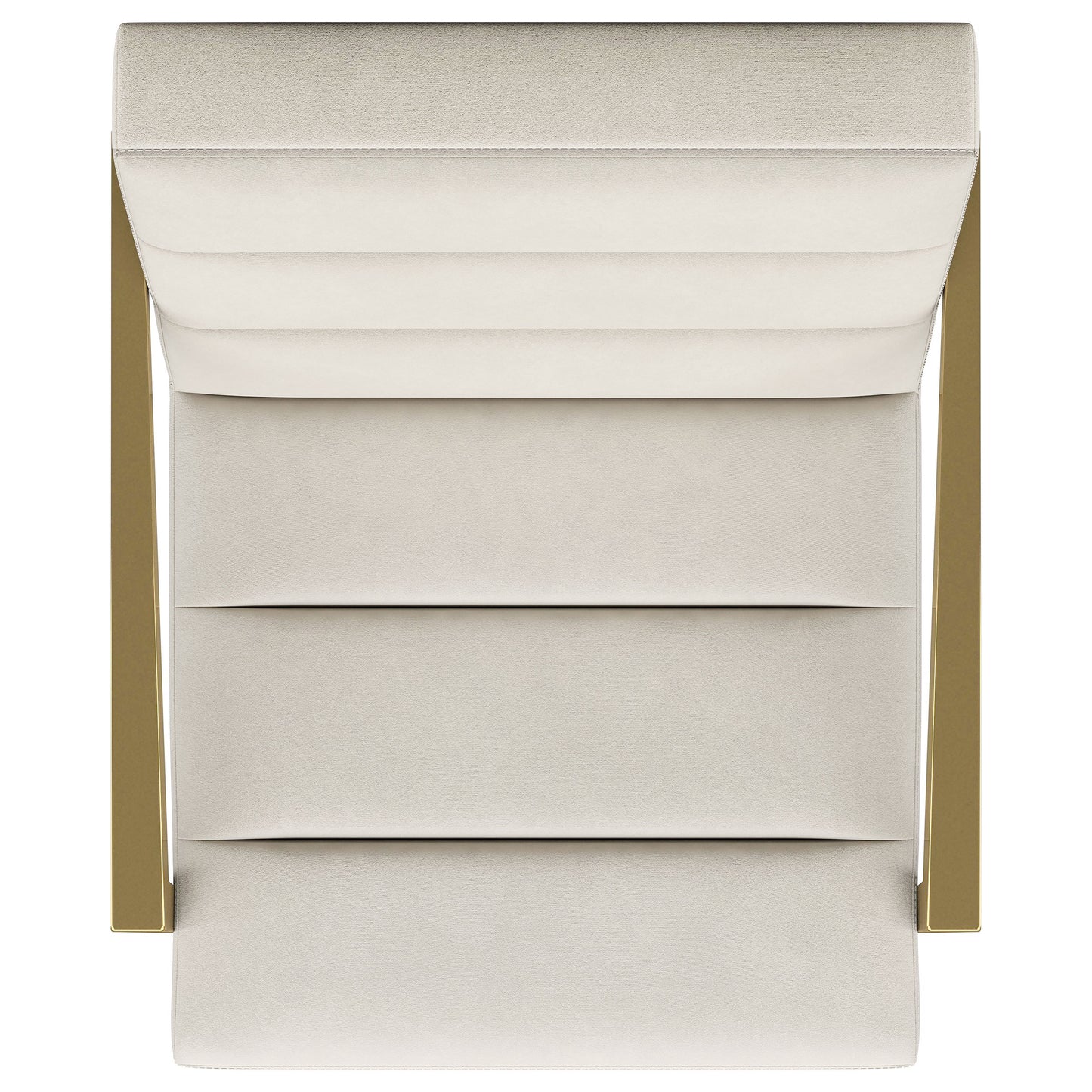 Lunara Upholstered Accent Chair Cream with Gold Metal Frame