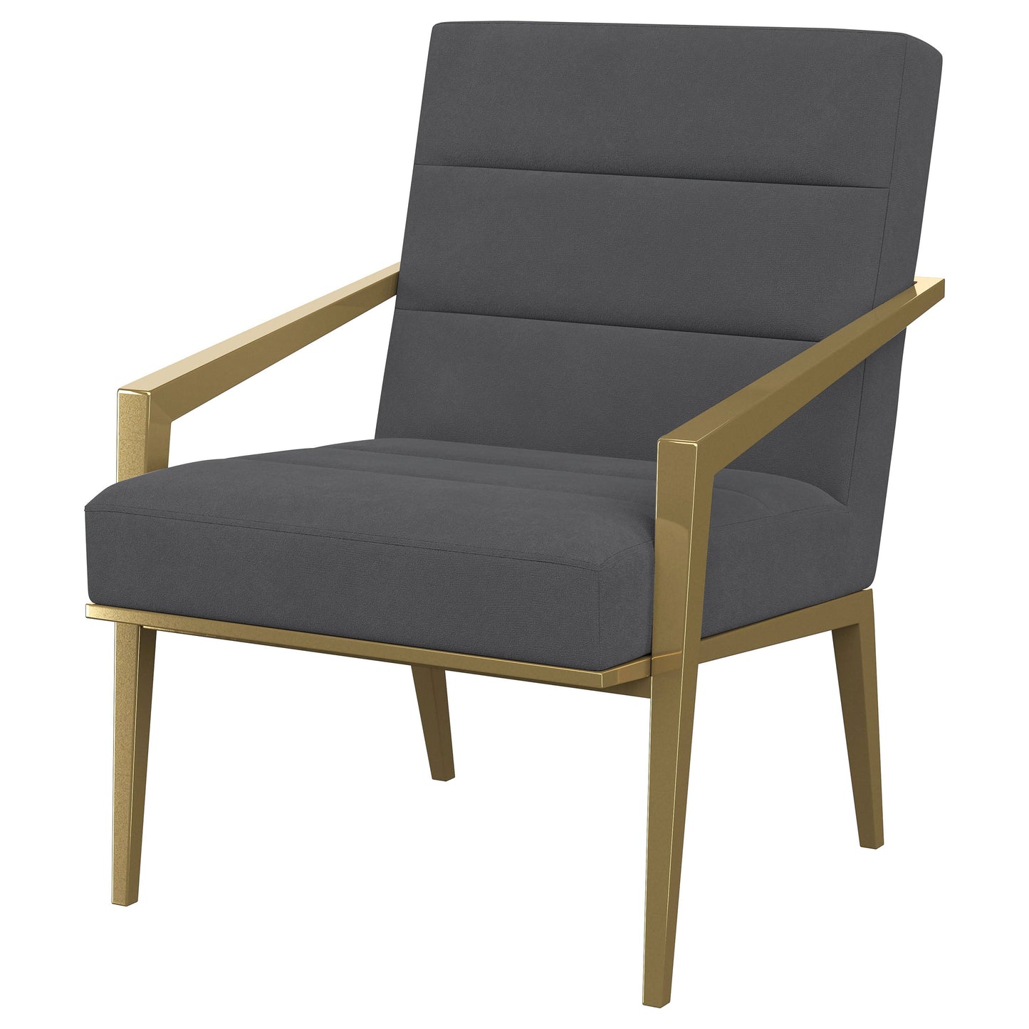 Virelle Upholstered Metal Armchair – Dark Grey