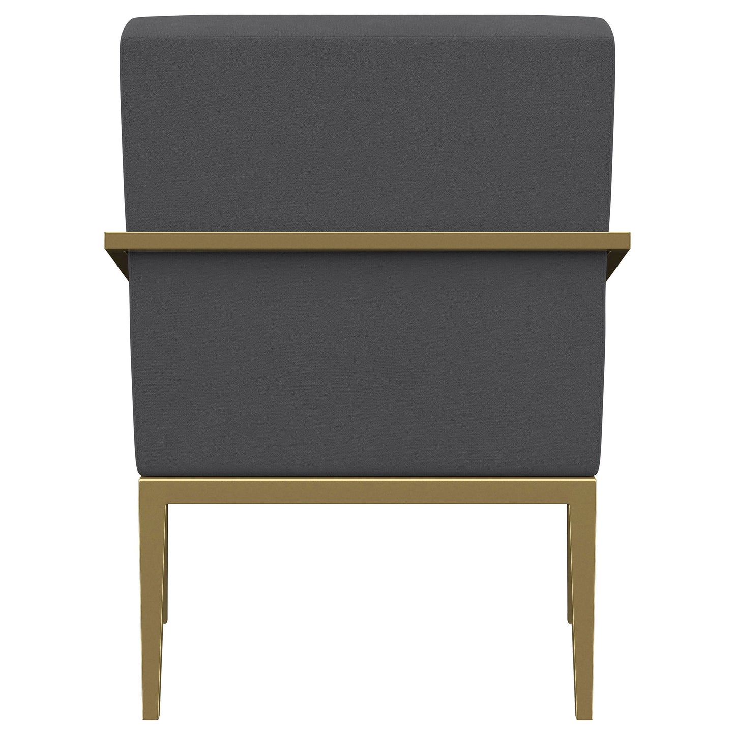 Lunara Upholstered Accent Chair Dark Grey with Gold Metal Frame