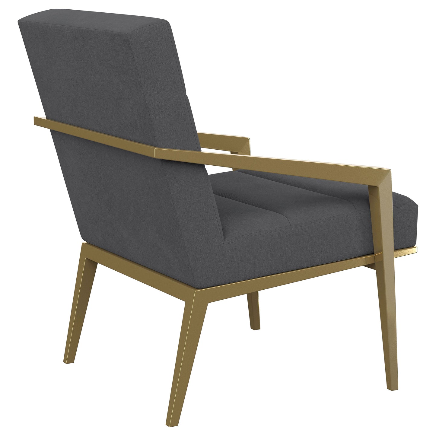 Virelle Upholstered Metal Armchair – Dark Grey