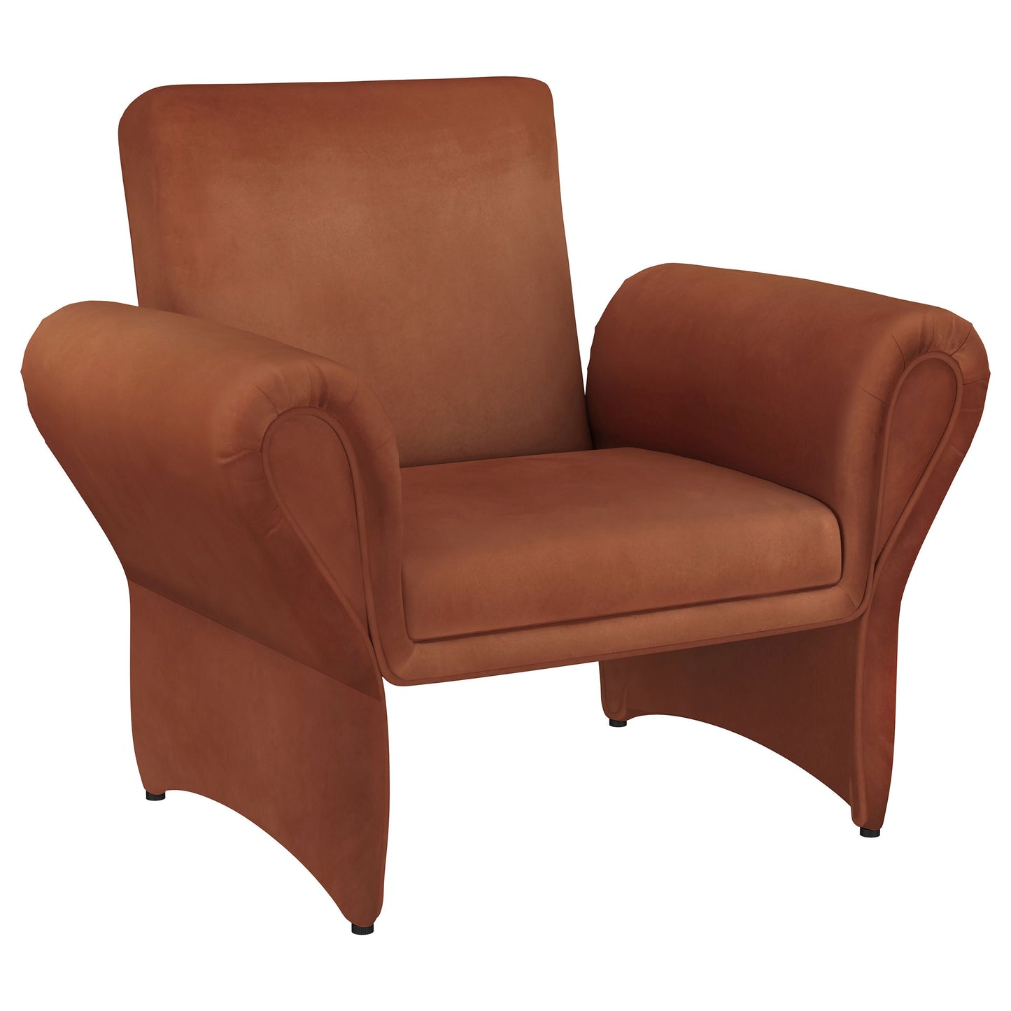 Alora Roll Arm Accent Chair – Terracotta