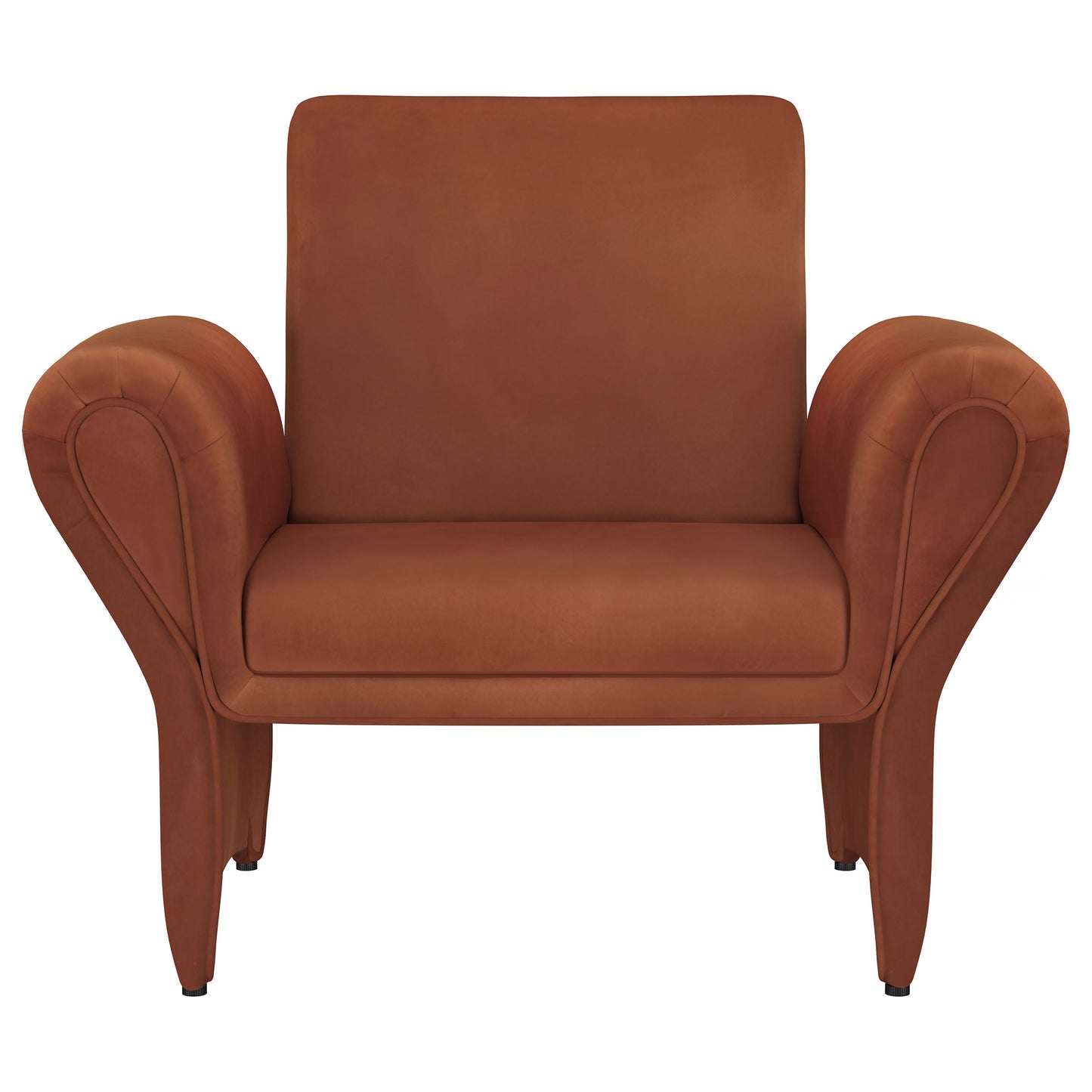 Alora Roll Arm Accent Chair – Terracotta