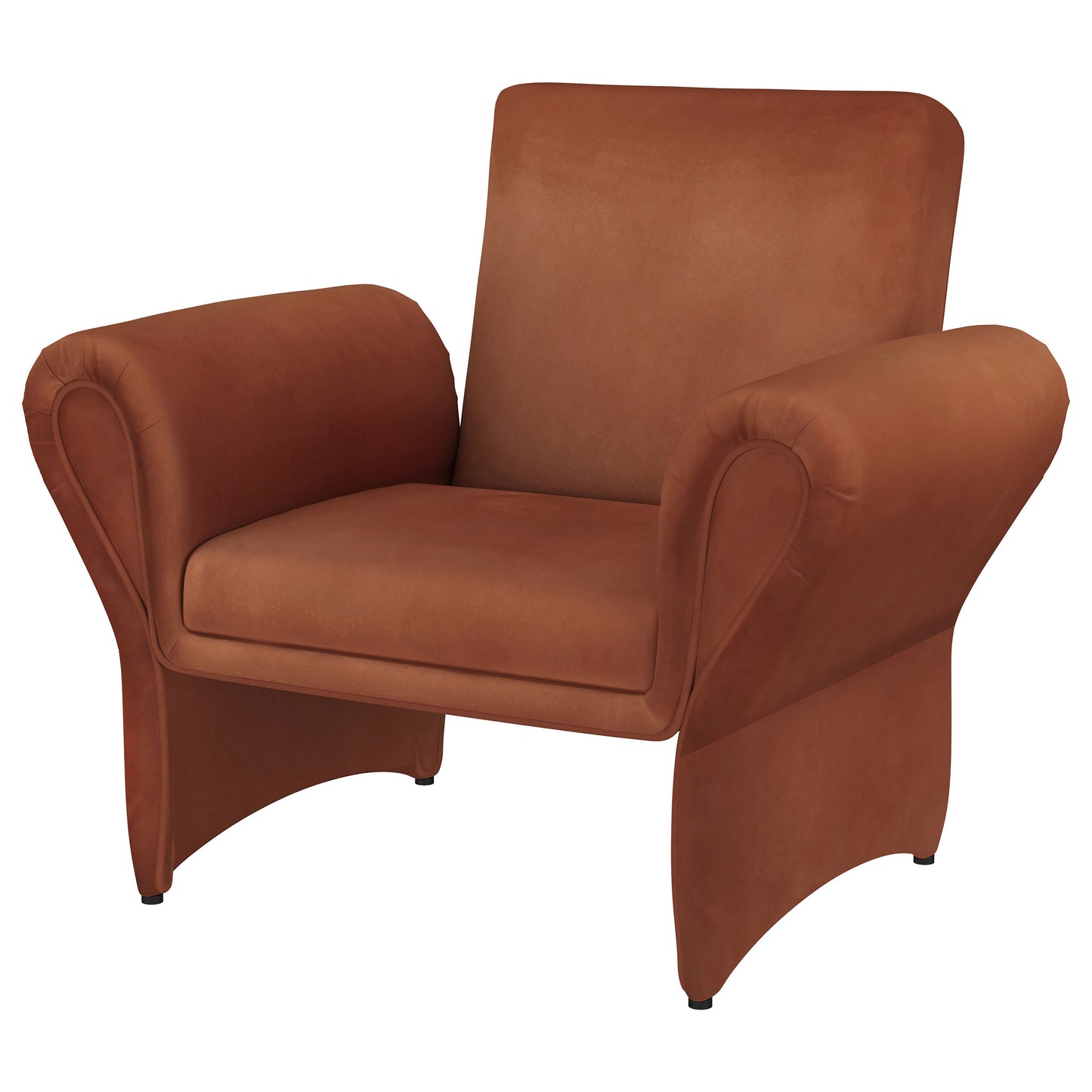 Alora Roll Arm Accent Chair – Terracotta