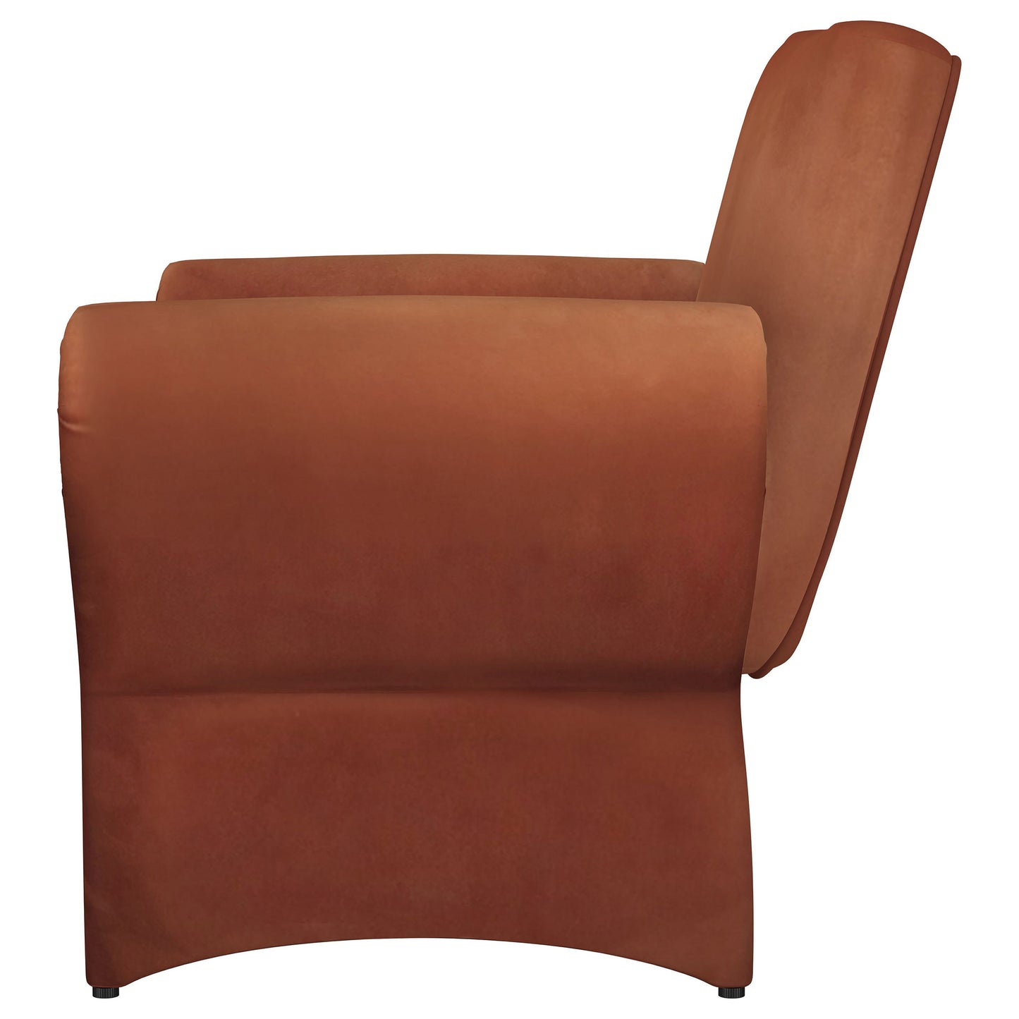 Alora Roll Arm Accent Chair – Terracotta