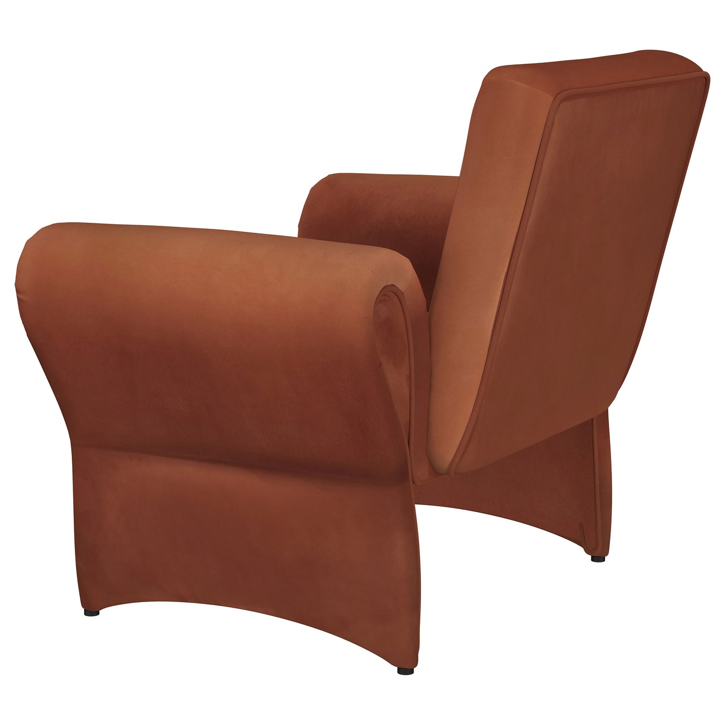 Alora Roll Arm Accent Chair – Terracotta
