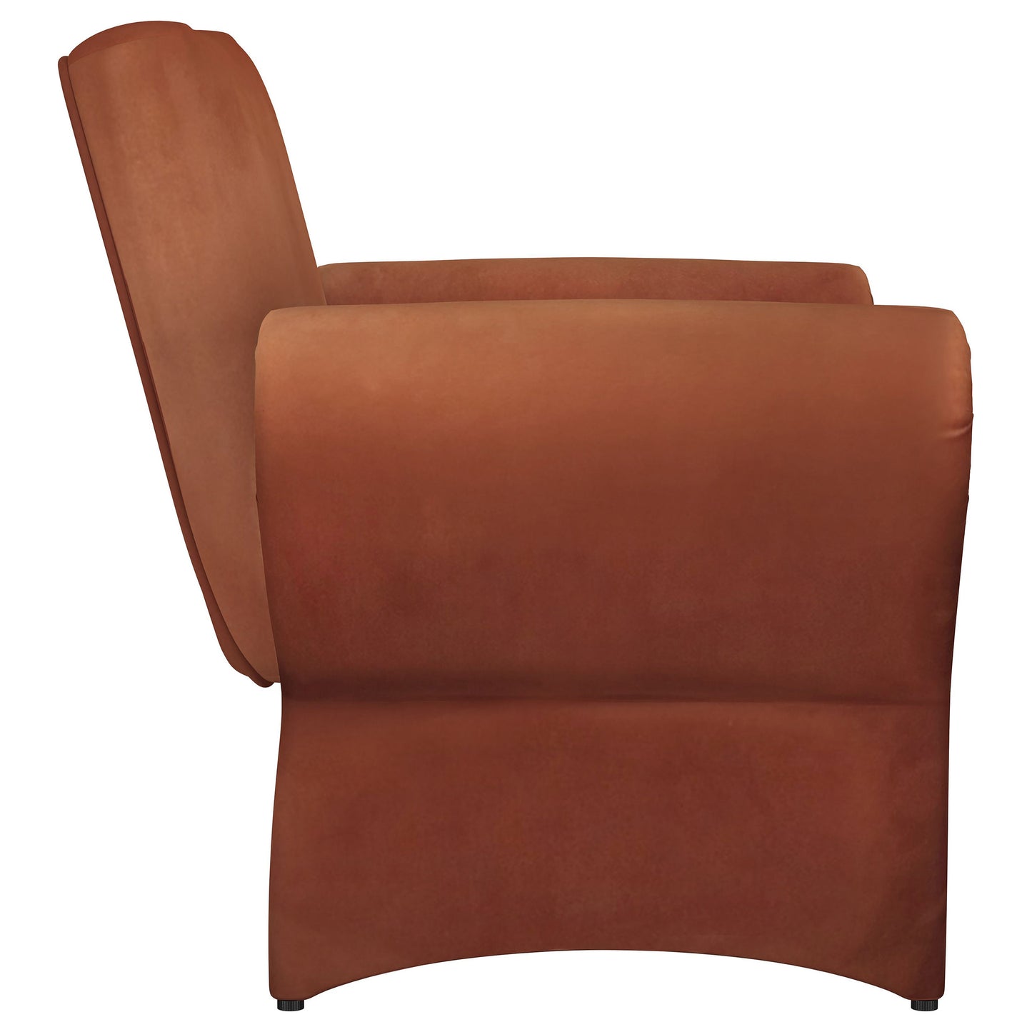 Alora Roll Arm Accent Chair – Terracotta