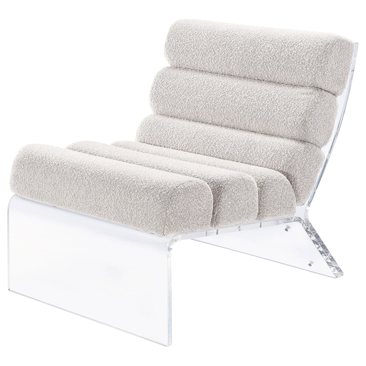 Elara Bouclé Halo Chair – Ivory Mist