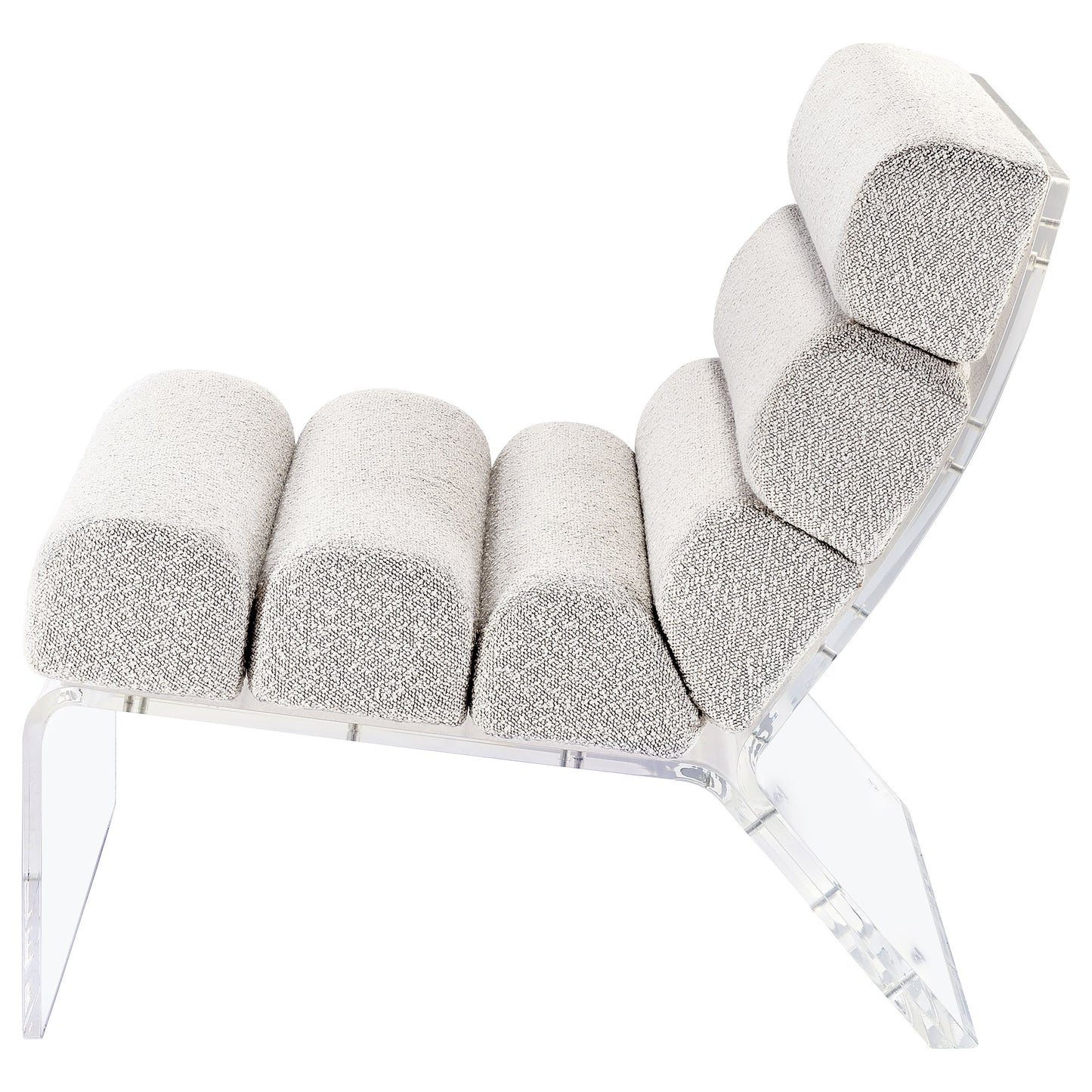 Elara Bouclé Halo Chair – Ivory Mist