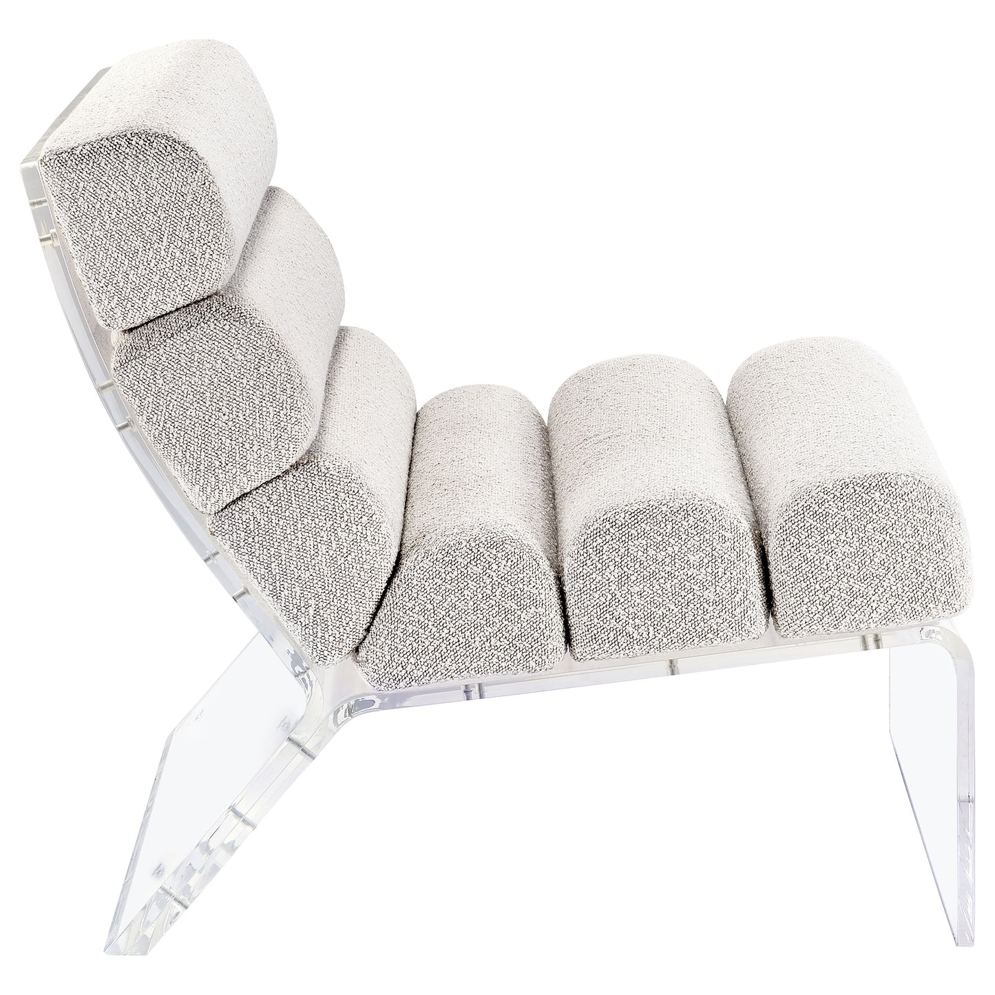 Elara Bouclé Halo Chair – Ivory Mist