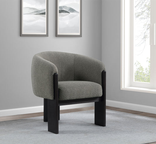 Nolita Curved Bouclé Chair – Espresso