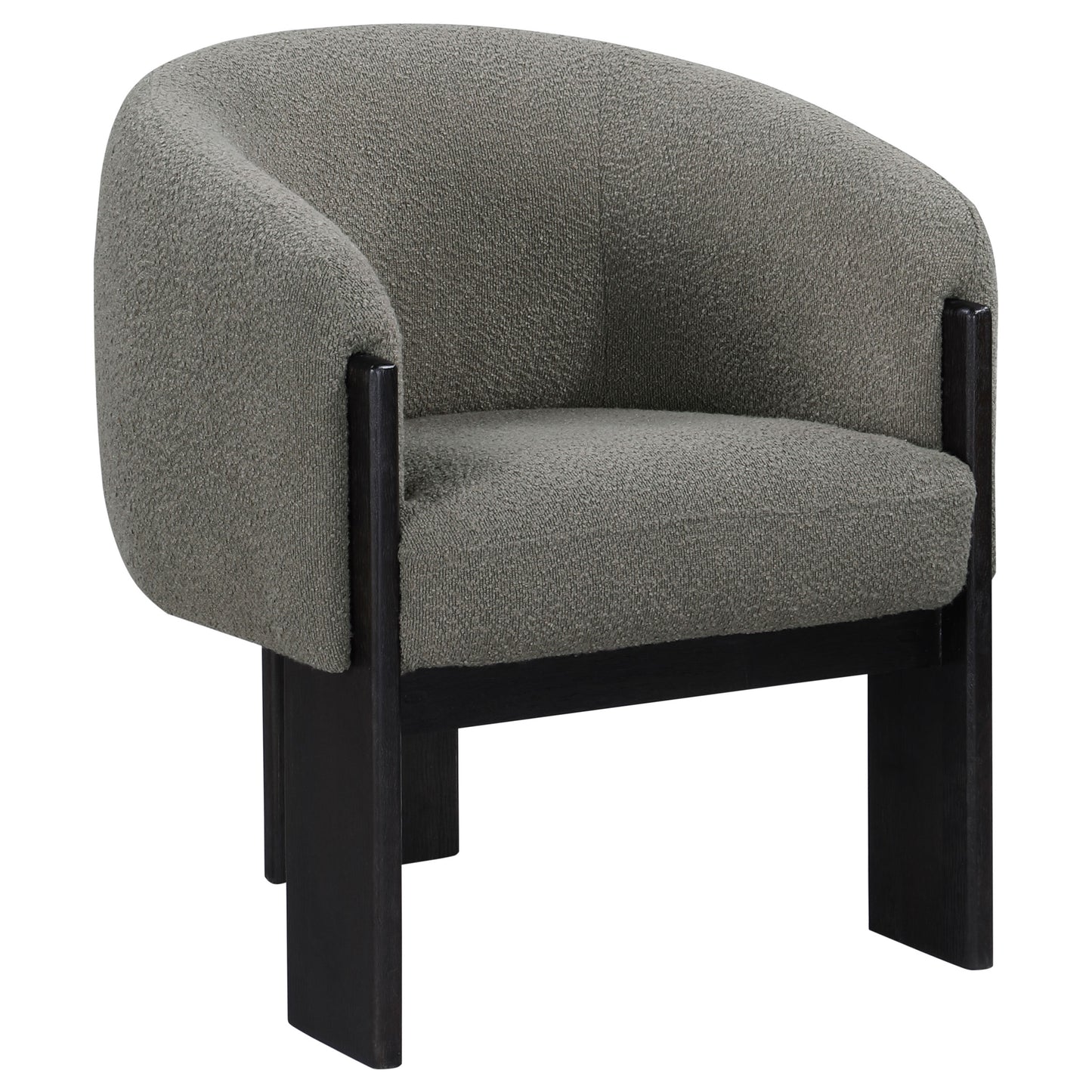 Nolita Curved Bouclé Chair – Espresso
