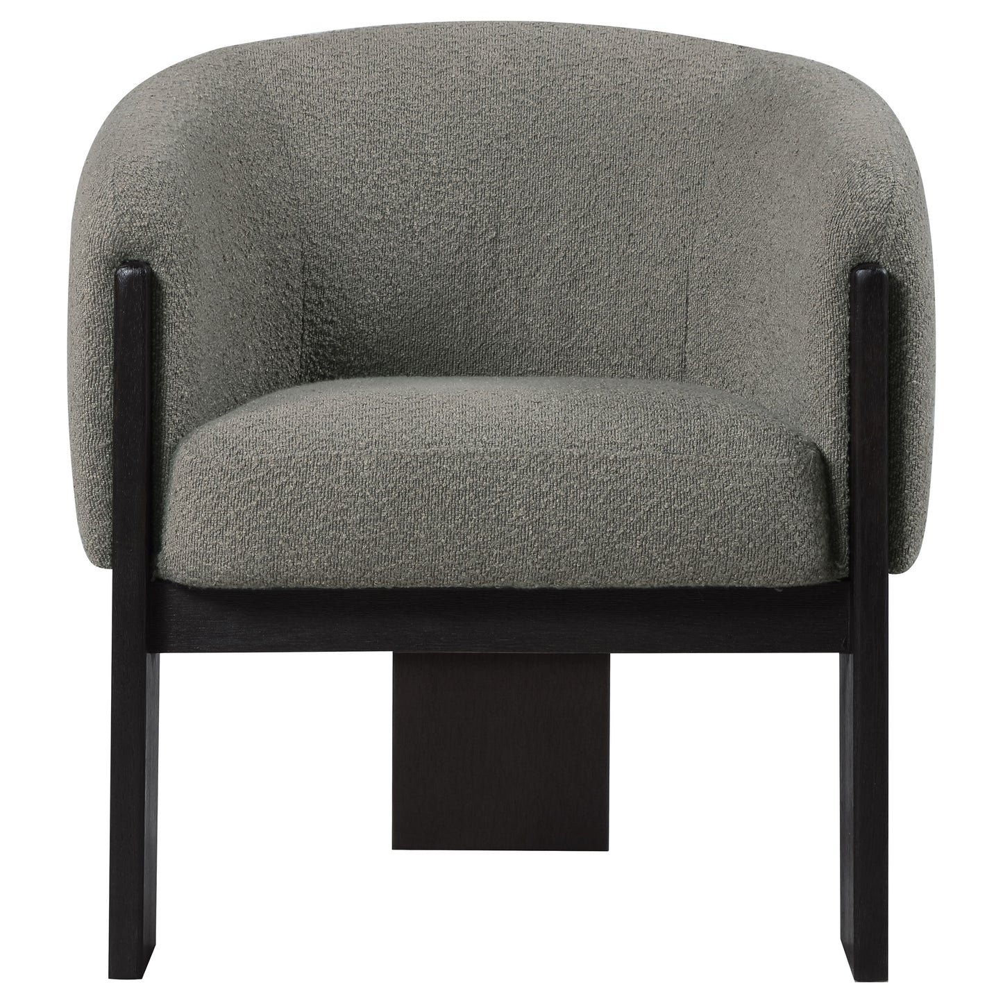 Nolita Curved Bouclé Chair – Espresso