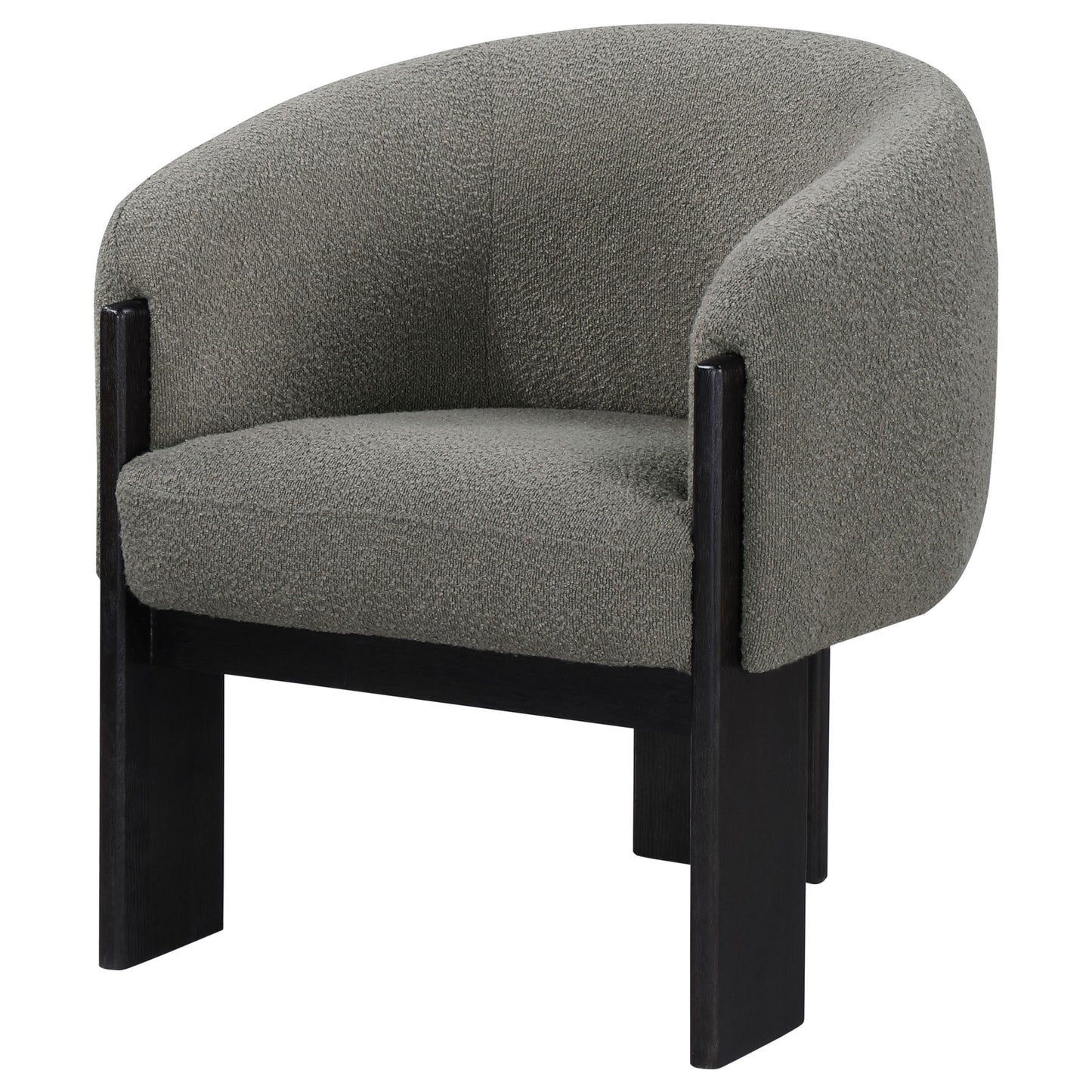 Nolita Curved Bouclé Chair – Espresso