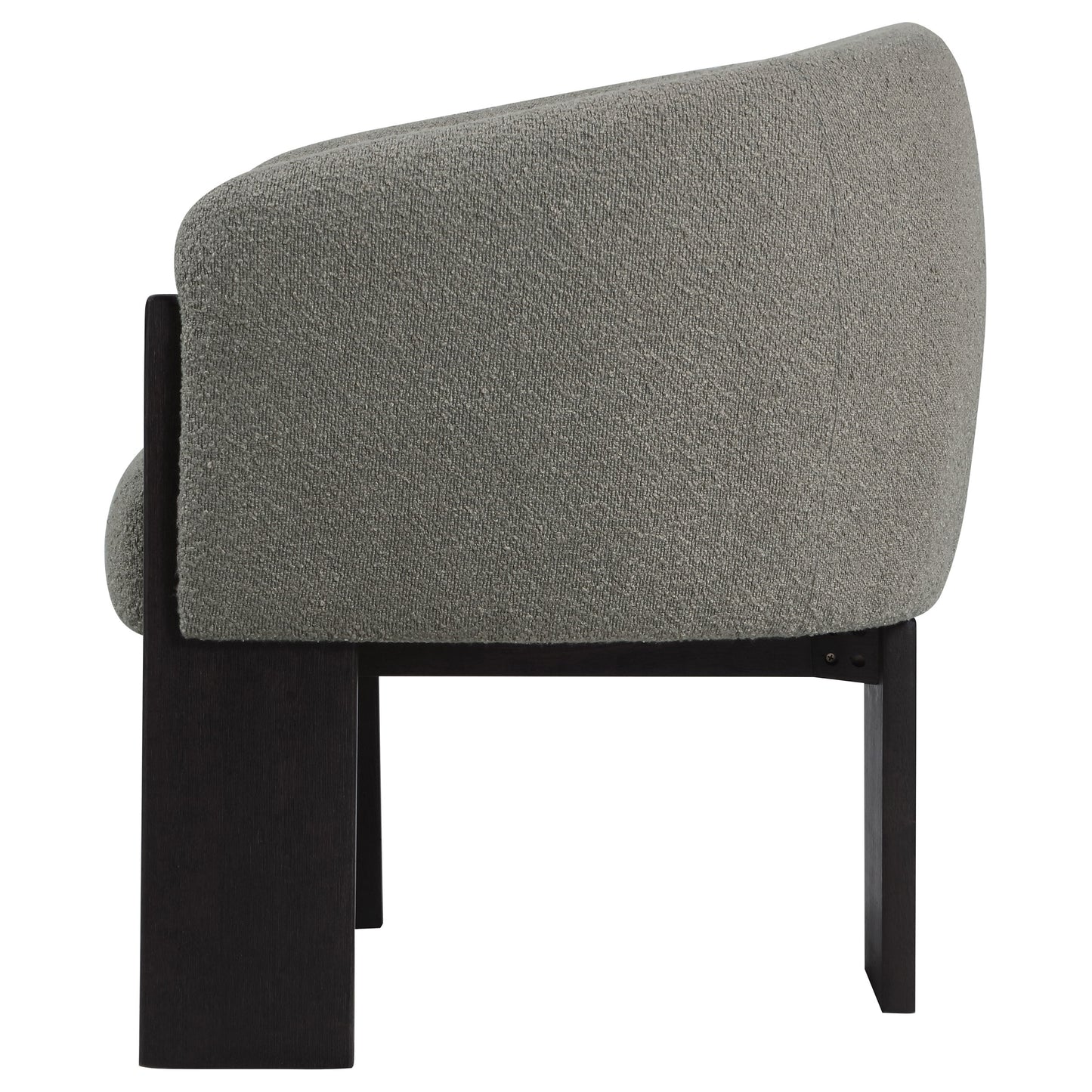 Nolita Curved Bouclé Chair – Espresso