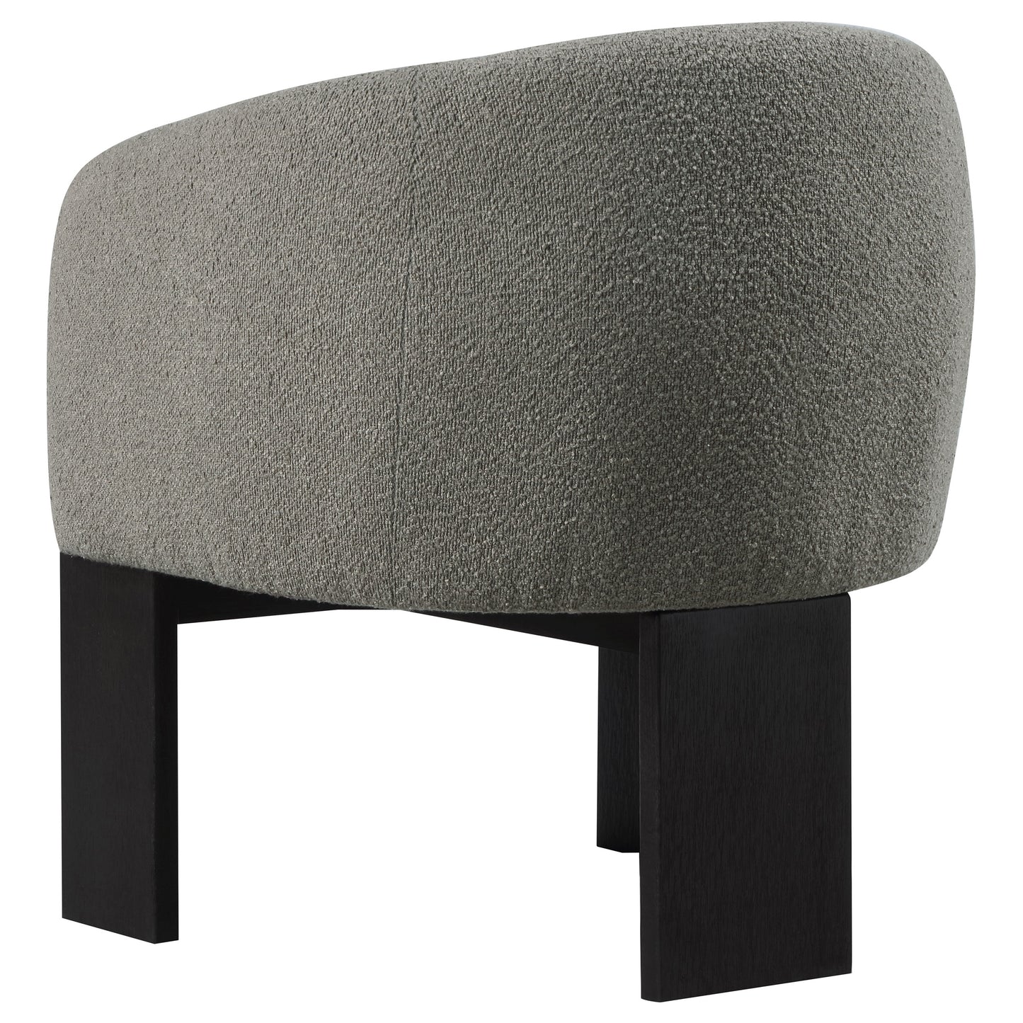 Nolita Curved Bouclé Chair – Espresso