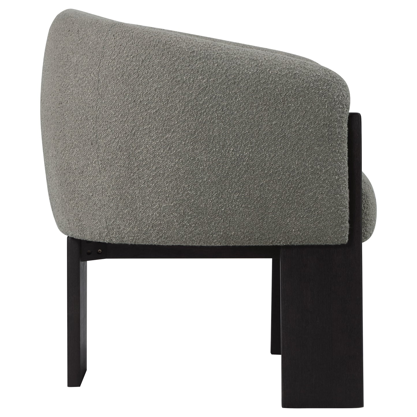 Nolita Curved Bouclé Chair – Espresso