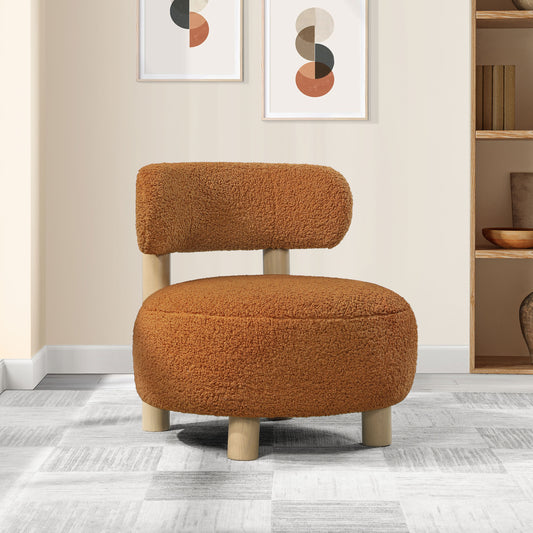 Milo Modern Barrel Chair – Orange