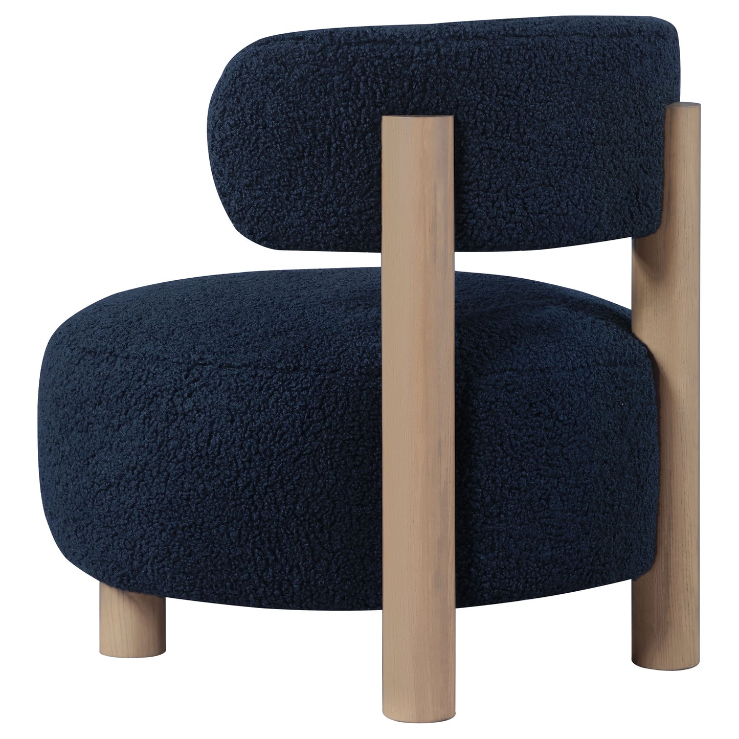 Elowen Bouclé Barrel Chair – Sapphire Blue
