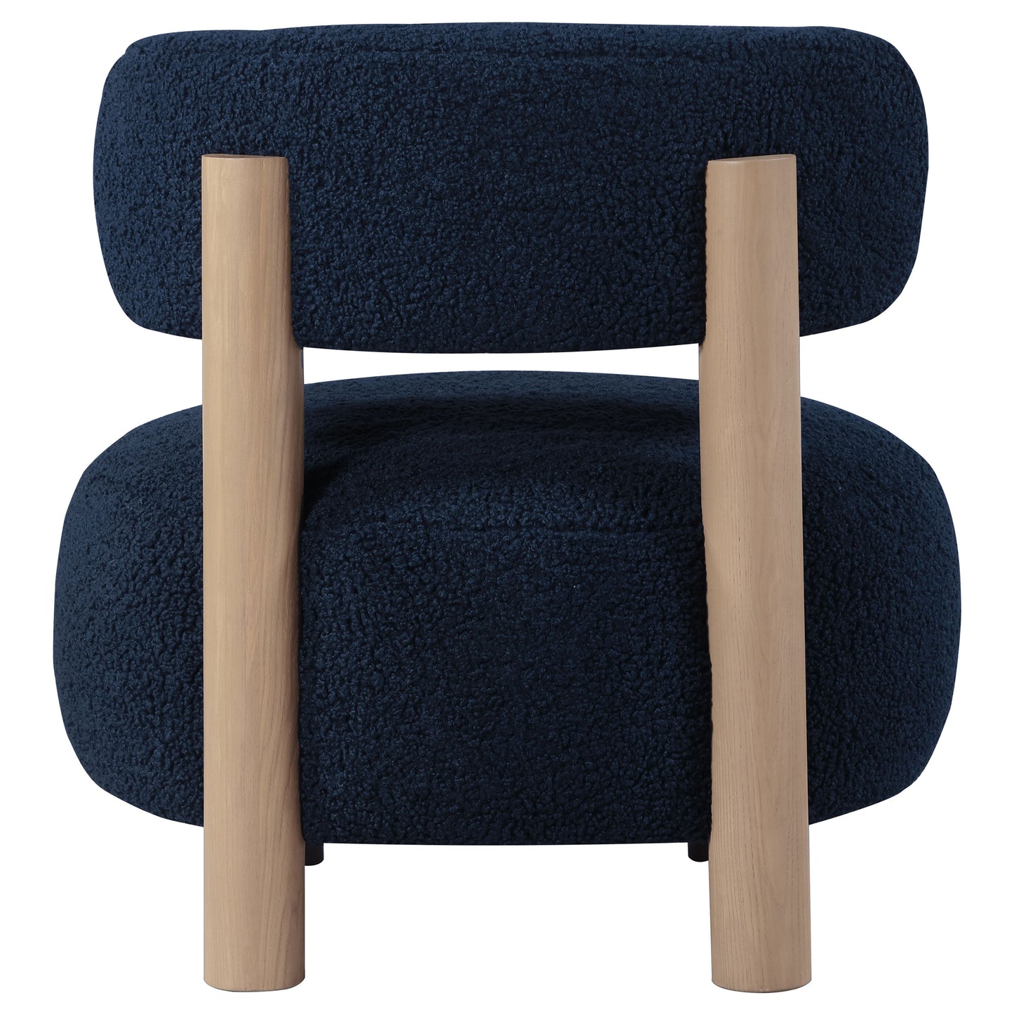 Milo Modern Barrel Chair – Blue Velvet