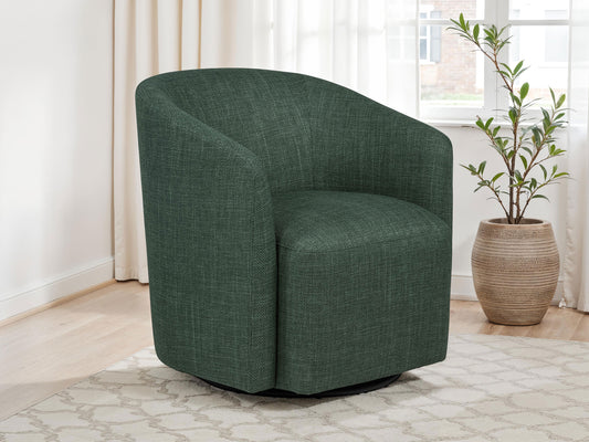 Mossbrook Fabric Swivel Chair – Green