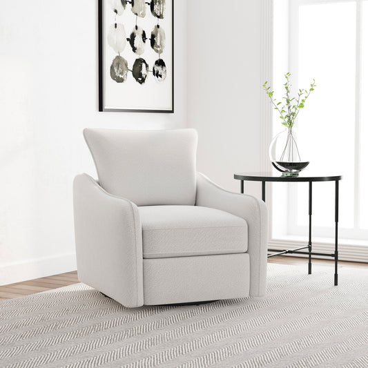 Madia Sloped-Arm Swivel Glider – Vanilla