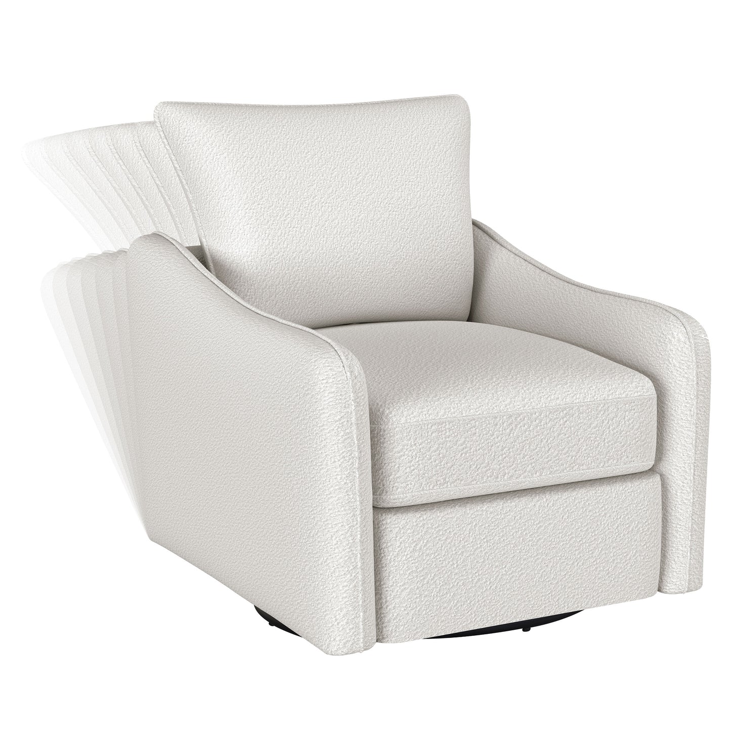 Madia Sloped-Arm Swivel Glider – Vanilla