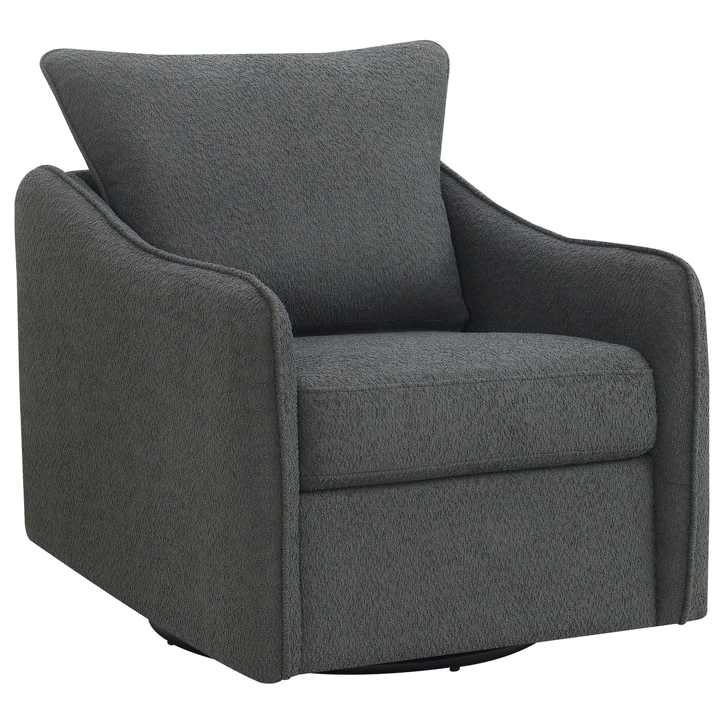 Madia Sloped-Arm Swivel Glider – Charcoal