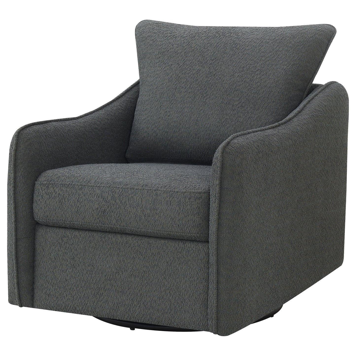 Madia Sloped-Arm Swivel Glider – Charcoal