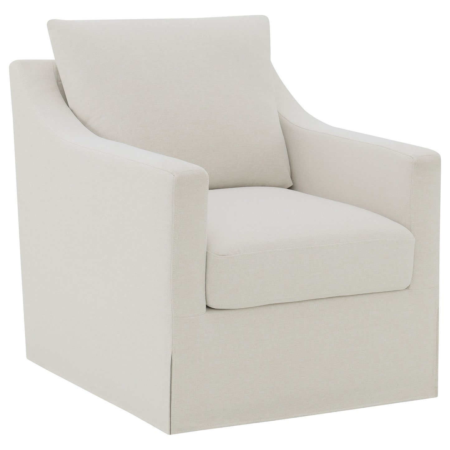 Winter Sloped-Arm Swivel Chair – Beige