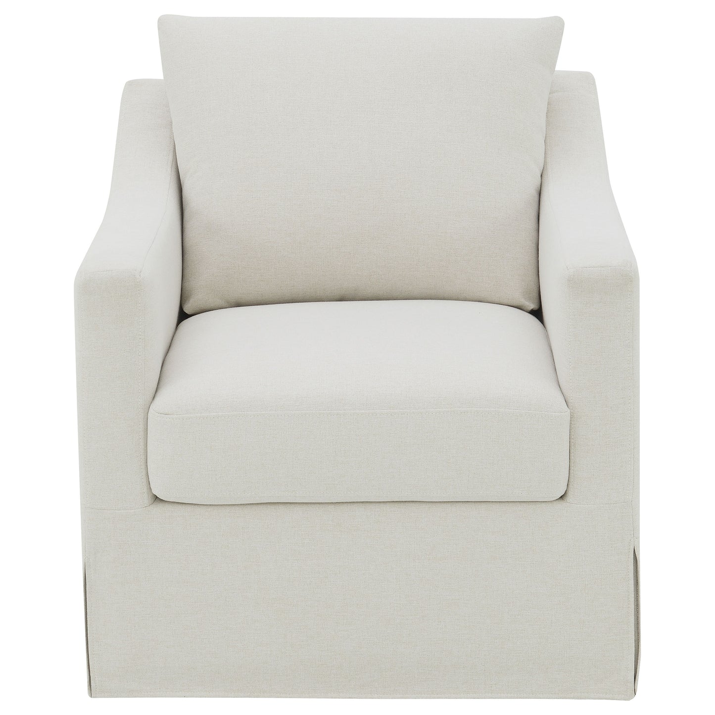 Winter Sloped-Arm Swivel Chair – Beige