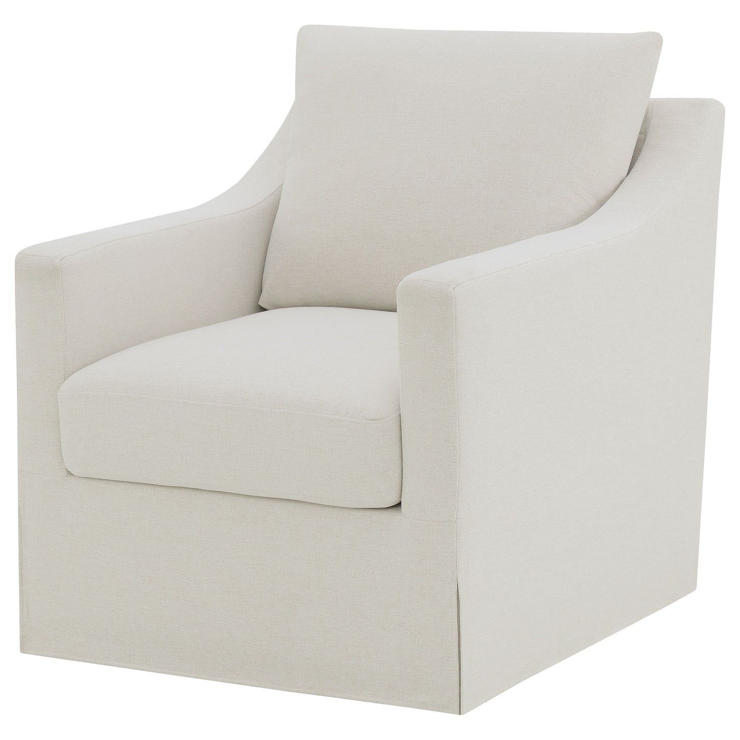 Winter Sloped-Arm Swivel Chair – Beige