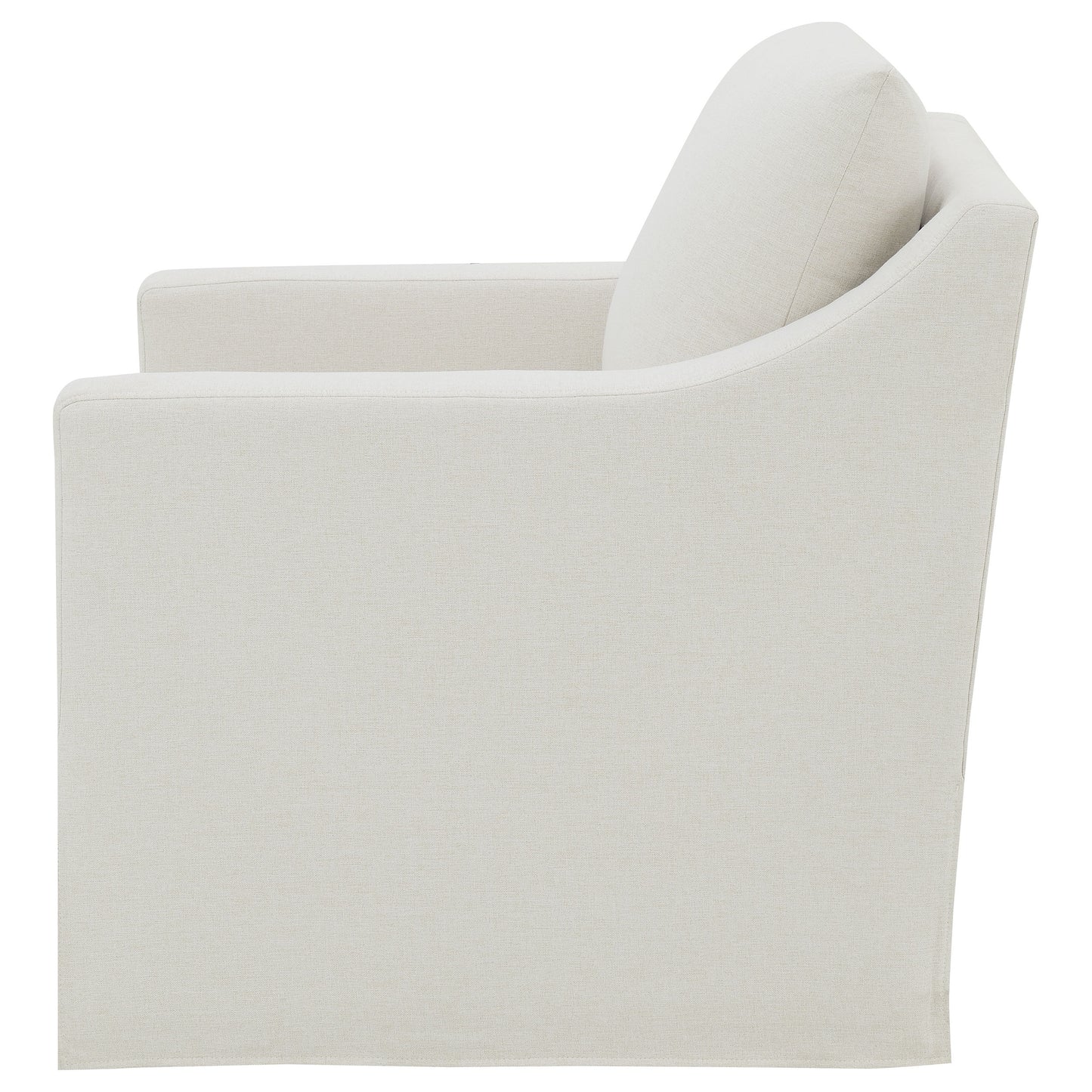 Winter Sloped-Arm Swivel Chair – Beige