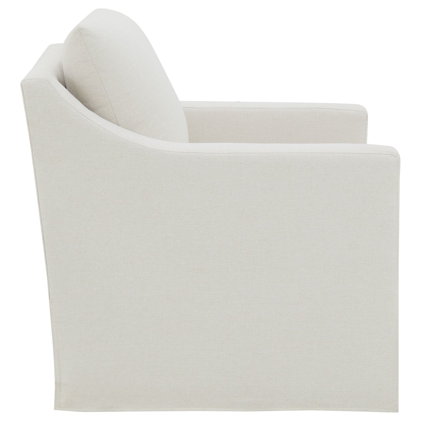 Winter Sloped-Arm Swivel Chair – Beige