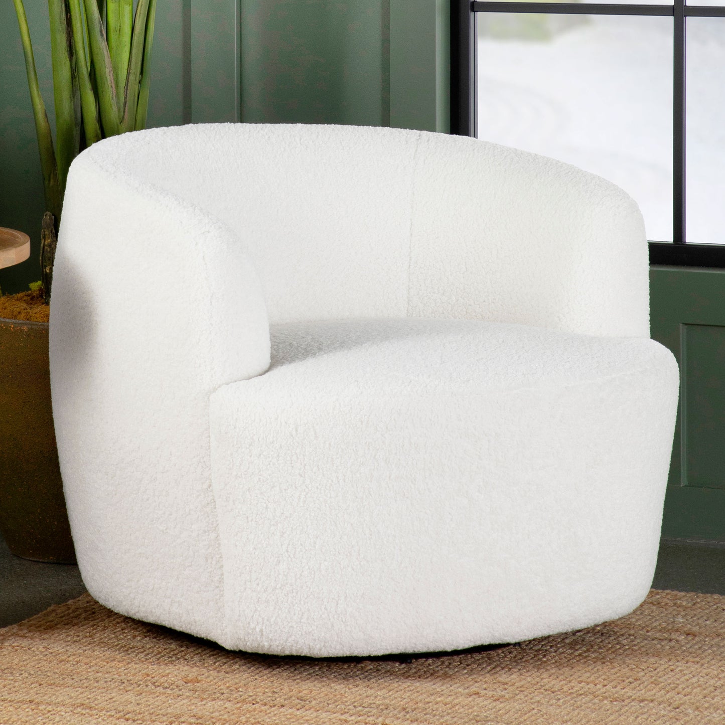 Hudson Swivel Accent Chair – Natural