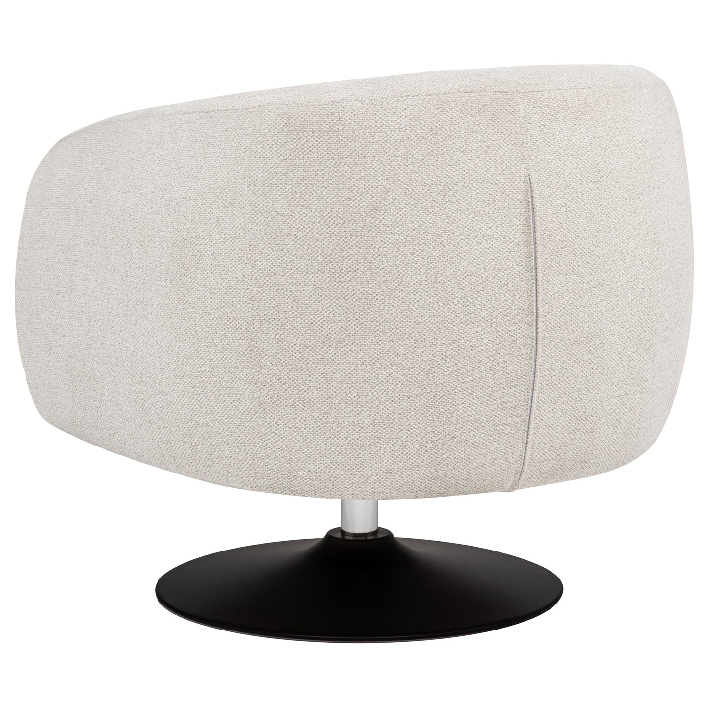 Dave Upholstered Barrel-Back Swivel Club Chair – Beige