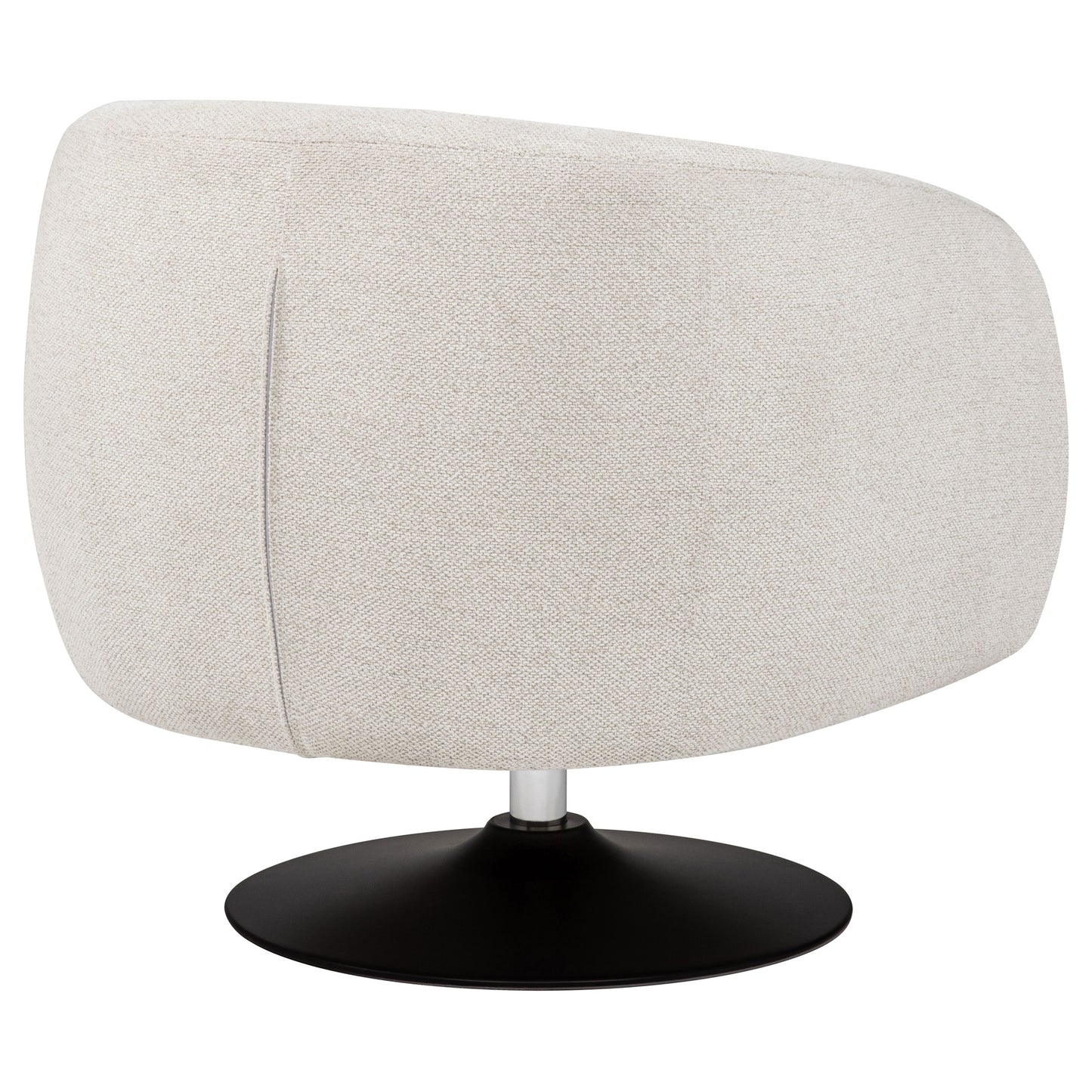Dave Upholstered Barrel-Back Swivel Club Chair – Beige