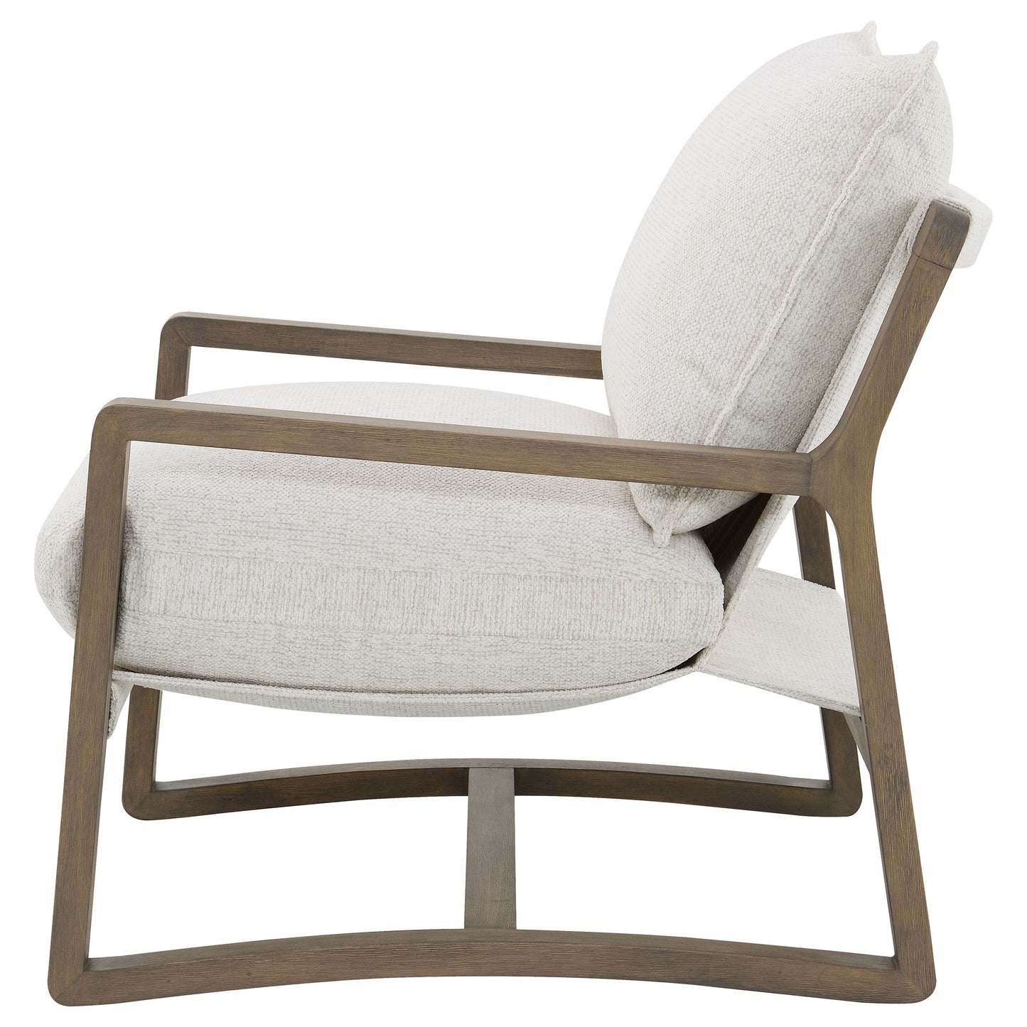 Geneva Plush Wood-Arm Chair – Sand