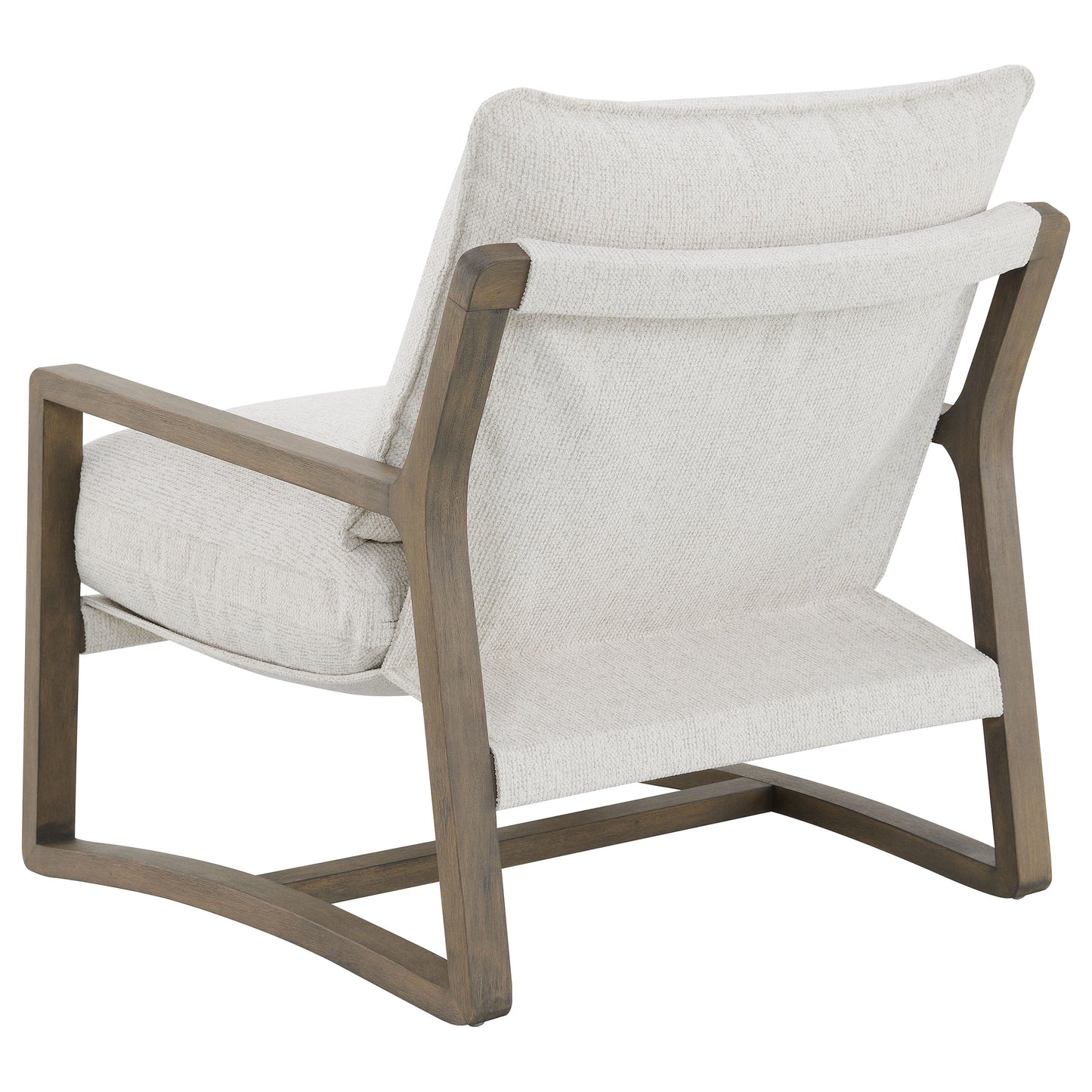 Geneva Plush Wood-Arm Chair – Sand