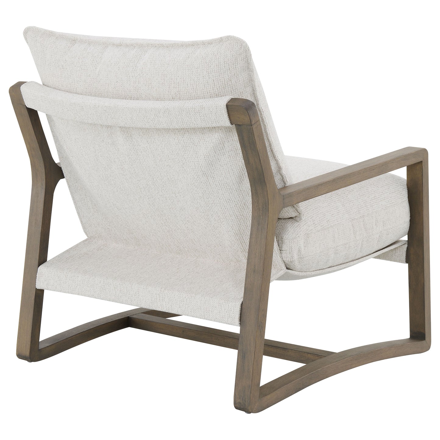 Geneva Plush Wood-Arm Chair – Sand
