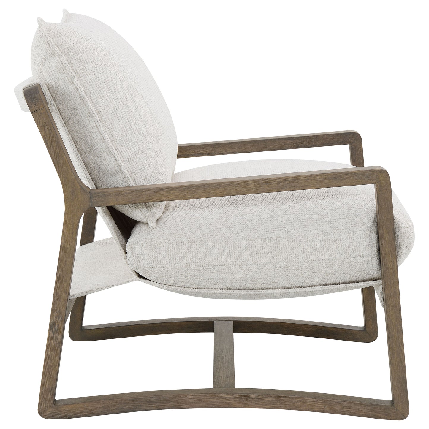 Geneva Plush Wood-Arm Chair – Sand
