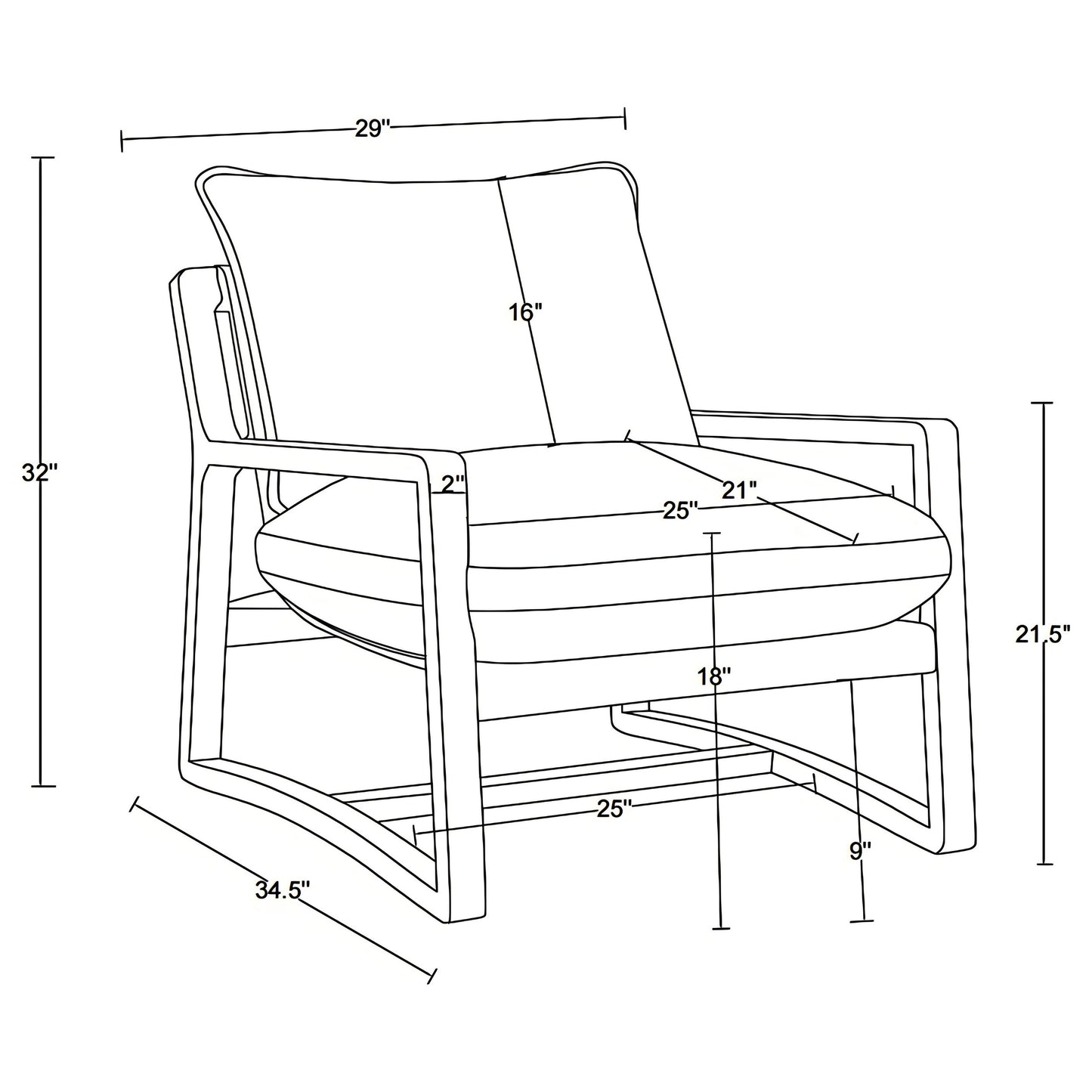 Geneva Plush Wood-Arm Chair – Sand