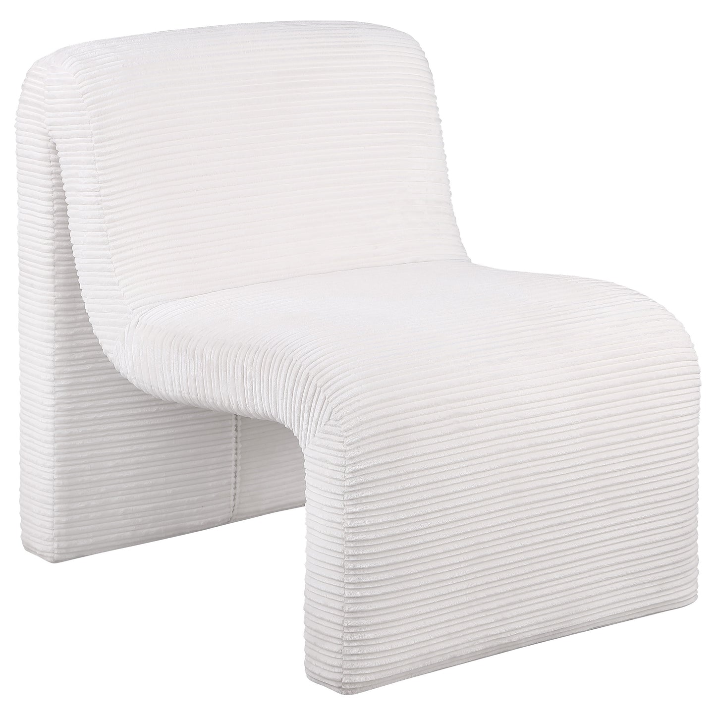Drayton Modern Upholstered Armless Chair – Ivory