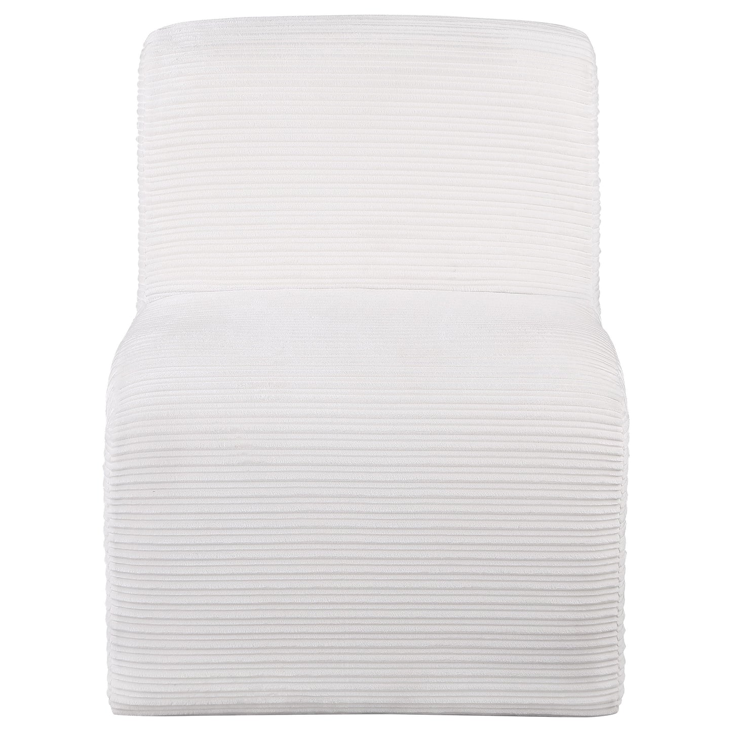 Drayton Modern Upholstered Armless Chair – Ivory