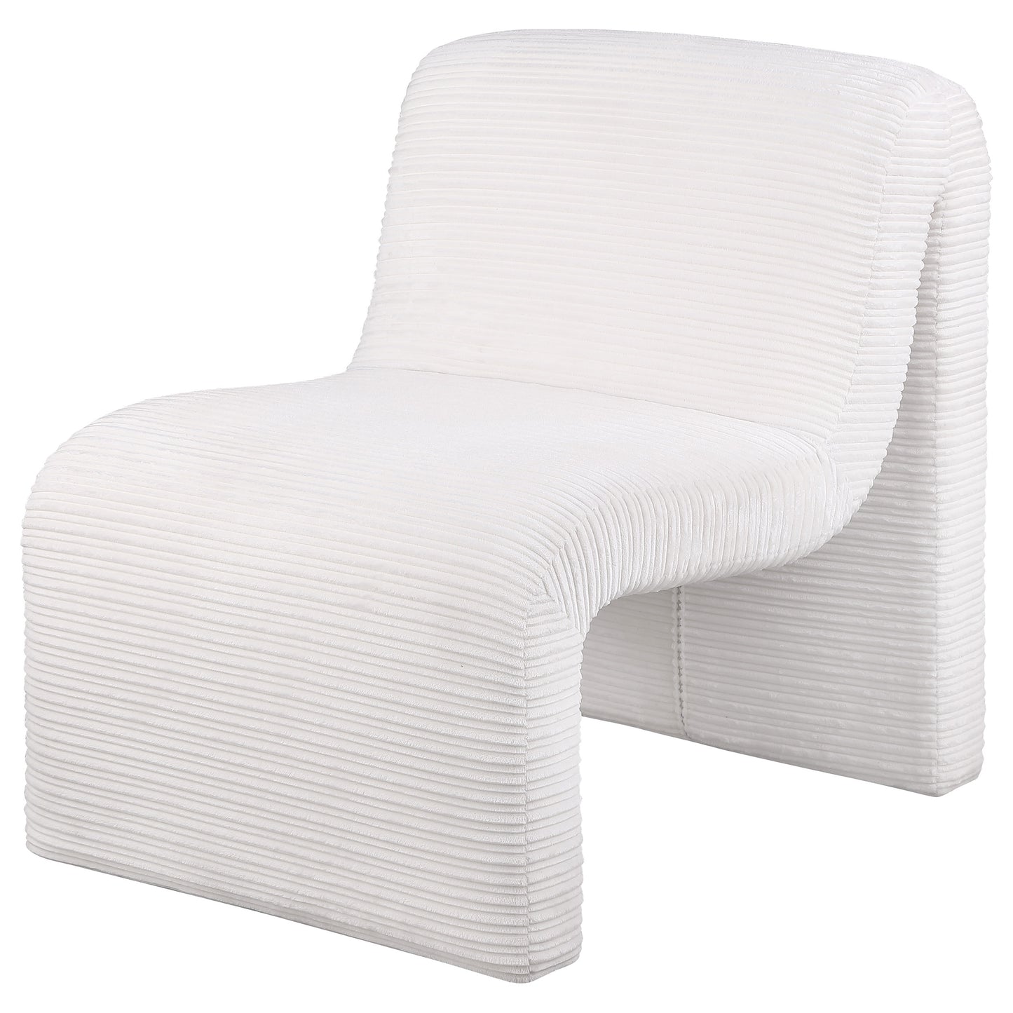 Drayton Modern Upholstered Armless Chair – Ivory