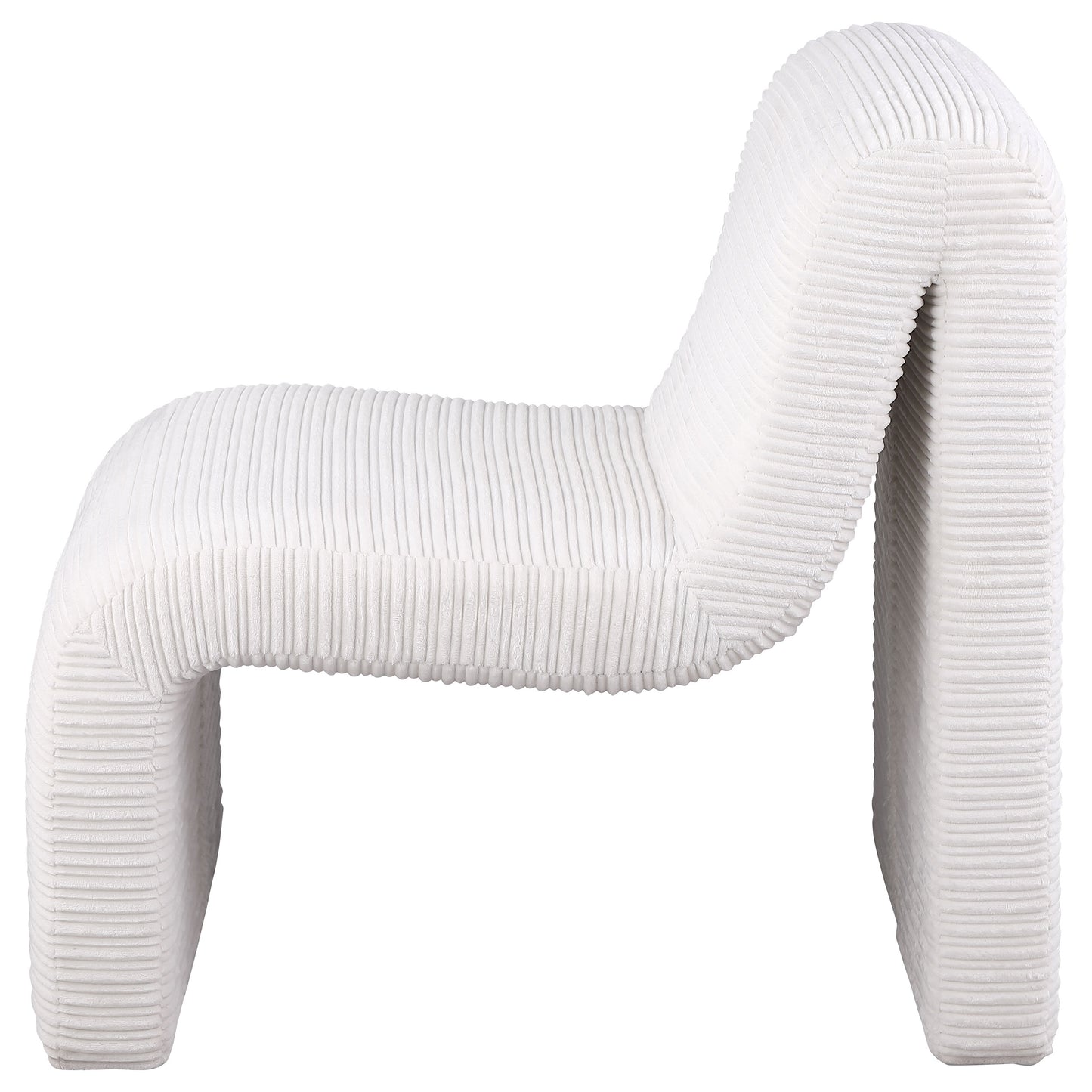 Drayton Modern Upholstered Armless Chair – Ivory
