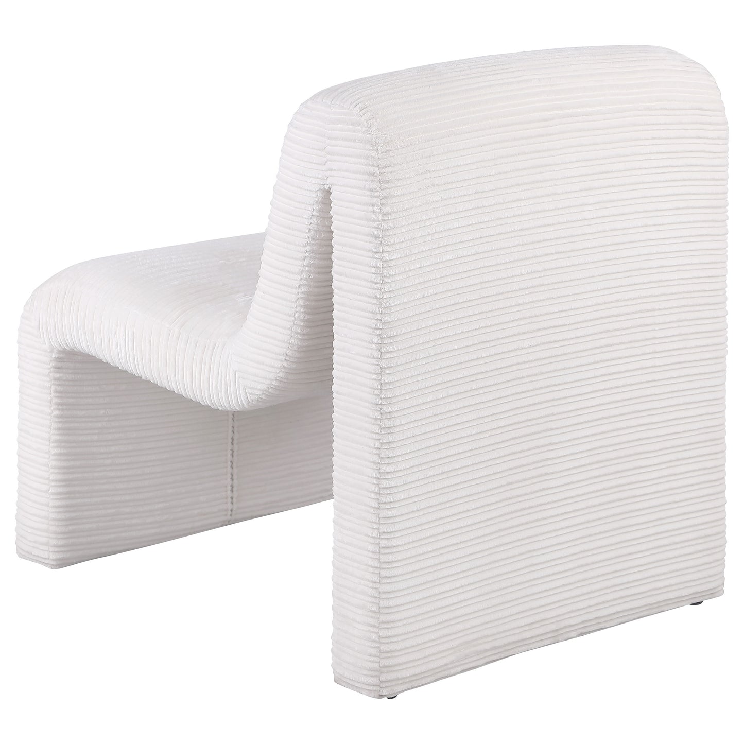 Drayton Modern Upholstered Armless Chair – Ivory