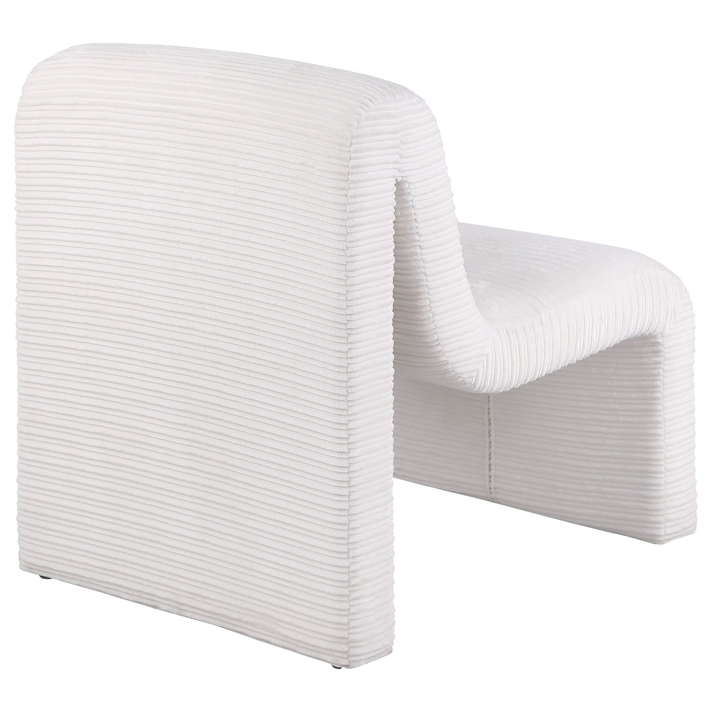 Drayton Modern Upholstered Armless Chair – Ivory