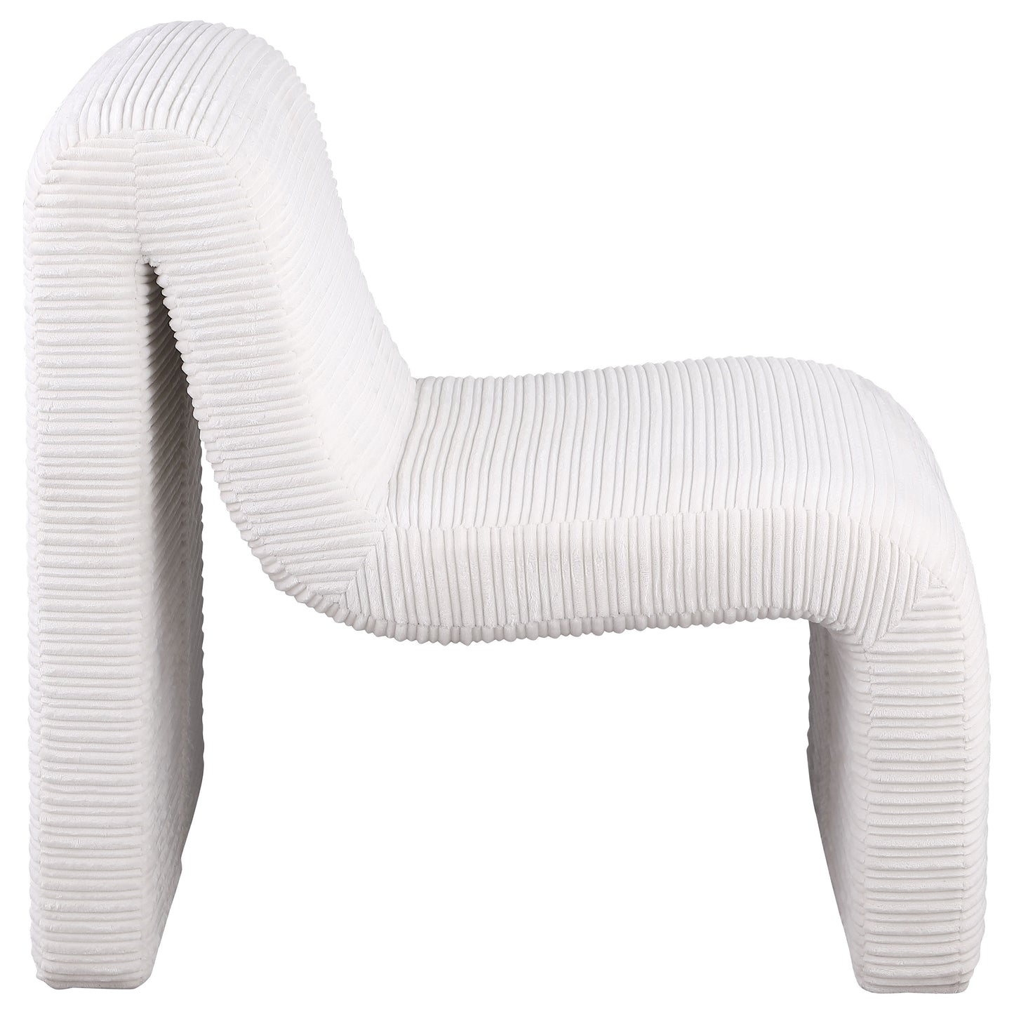 Drayton Modern Upholstered Armless Chair – Ivory