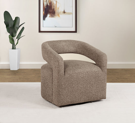 Westhill Bouclé Swivel Accent Chair – Rocky Road